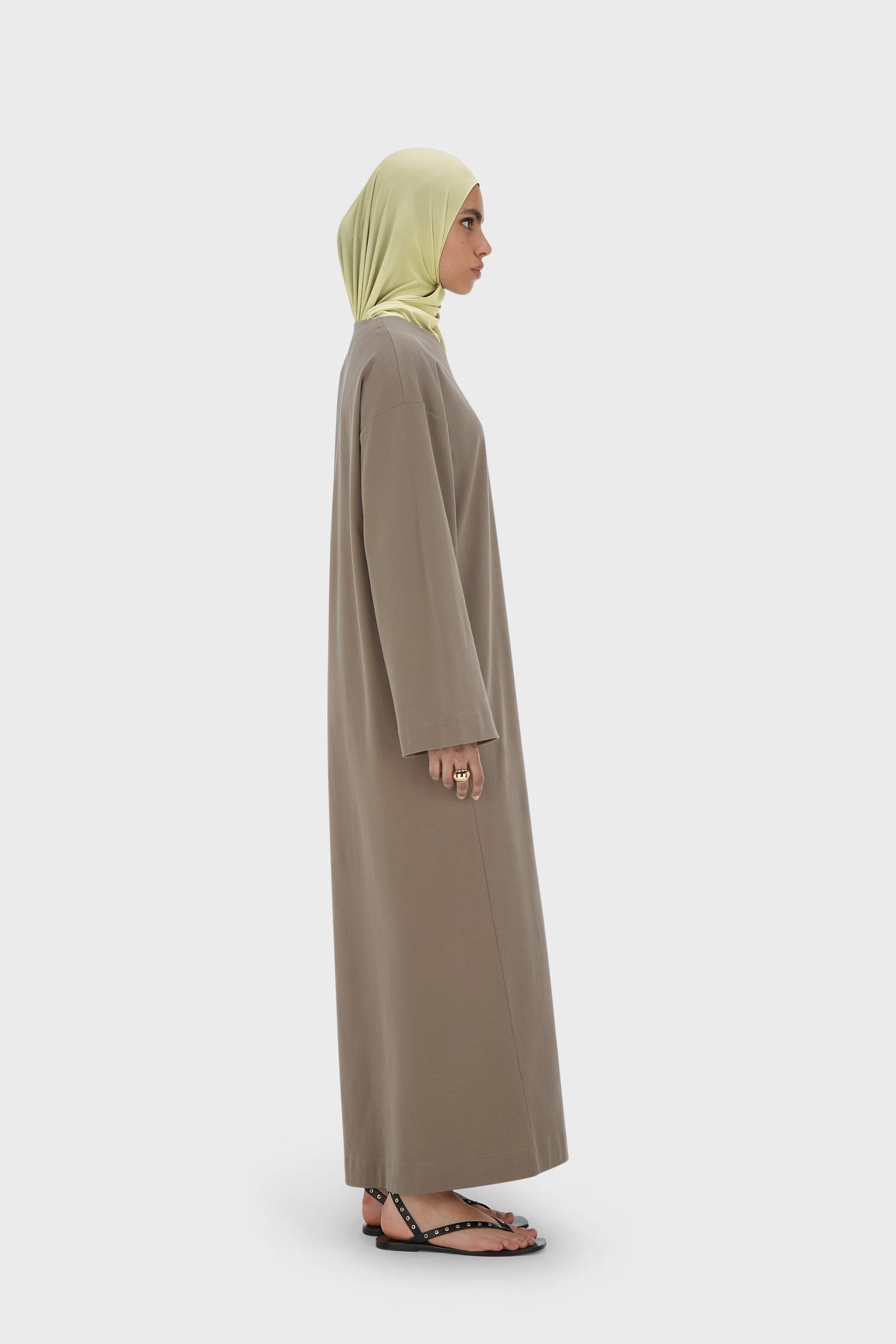 Summer Jersey Kaftan Dress | Taupe