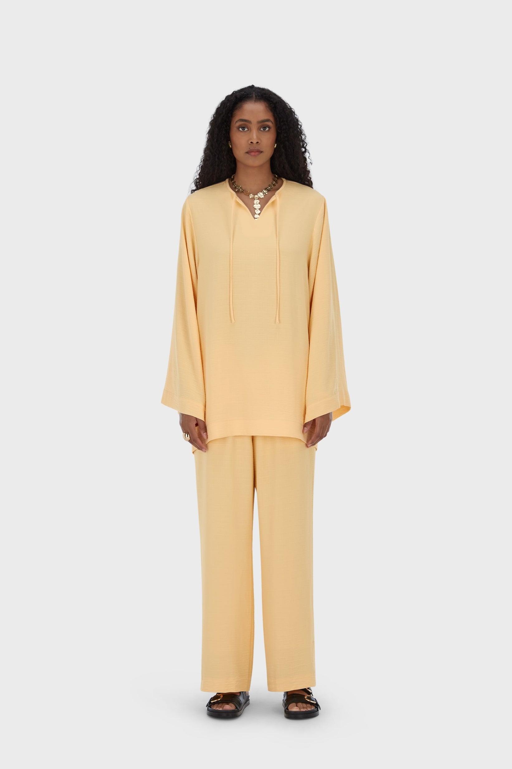 Summer Stripe Top | Sunset Yellow