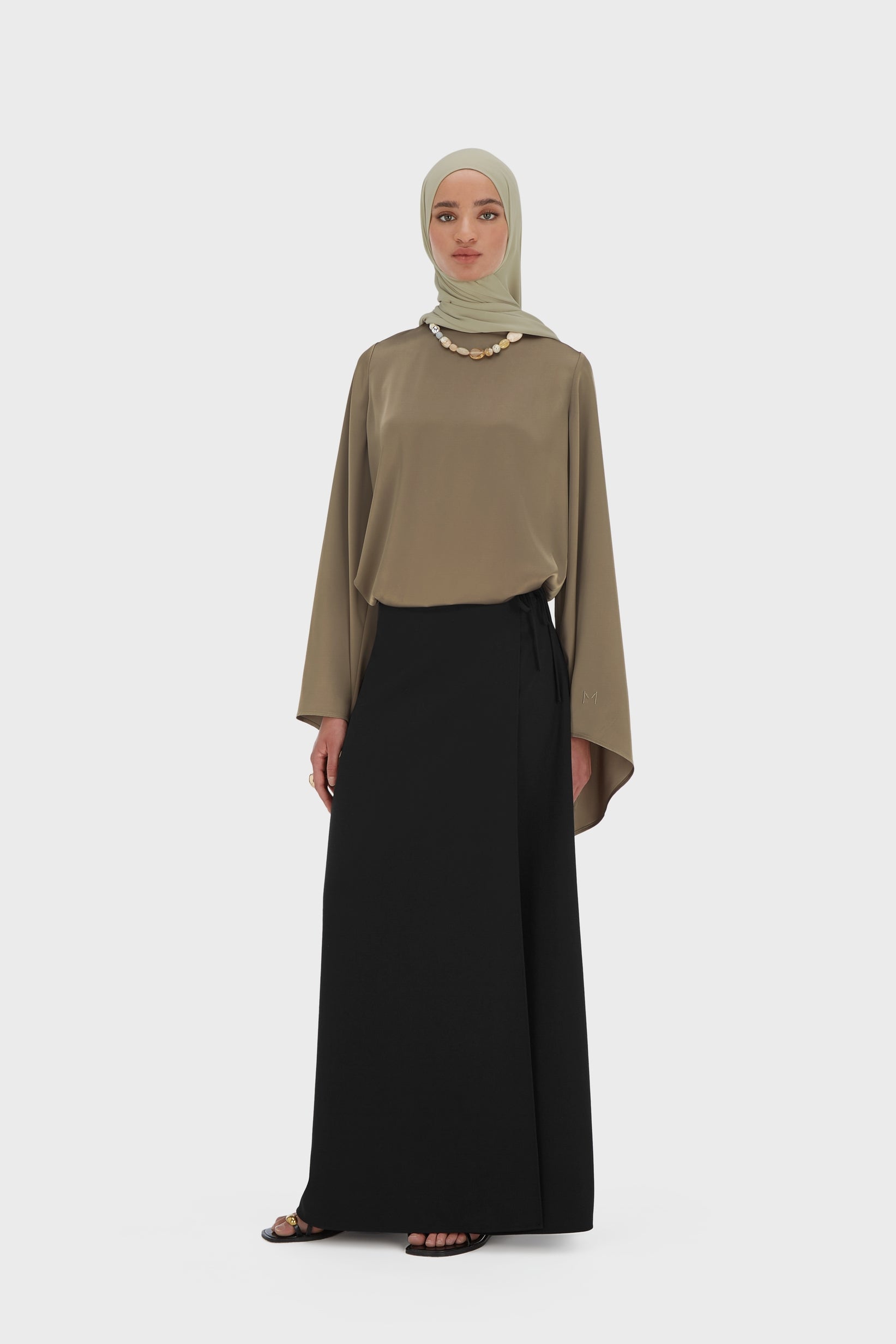 Wrap Skirt | Black | MERRACHI