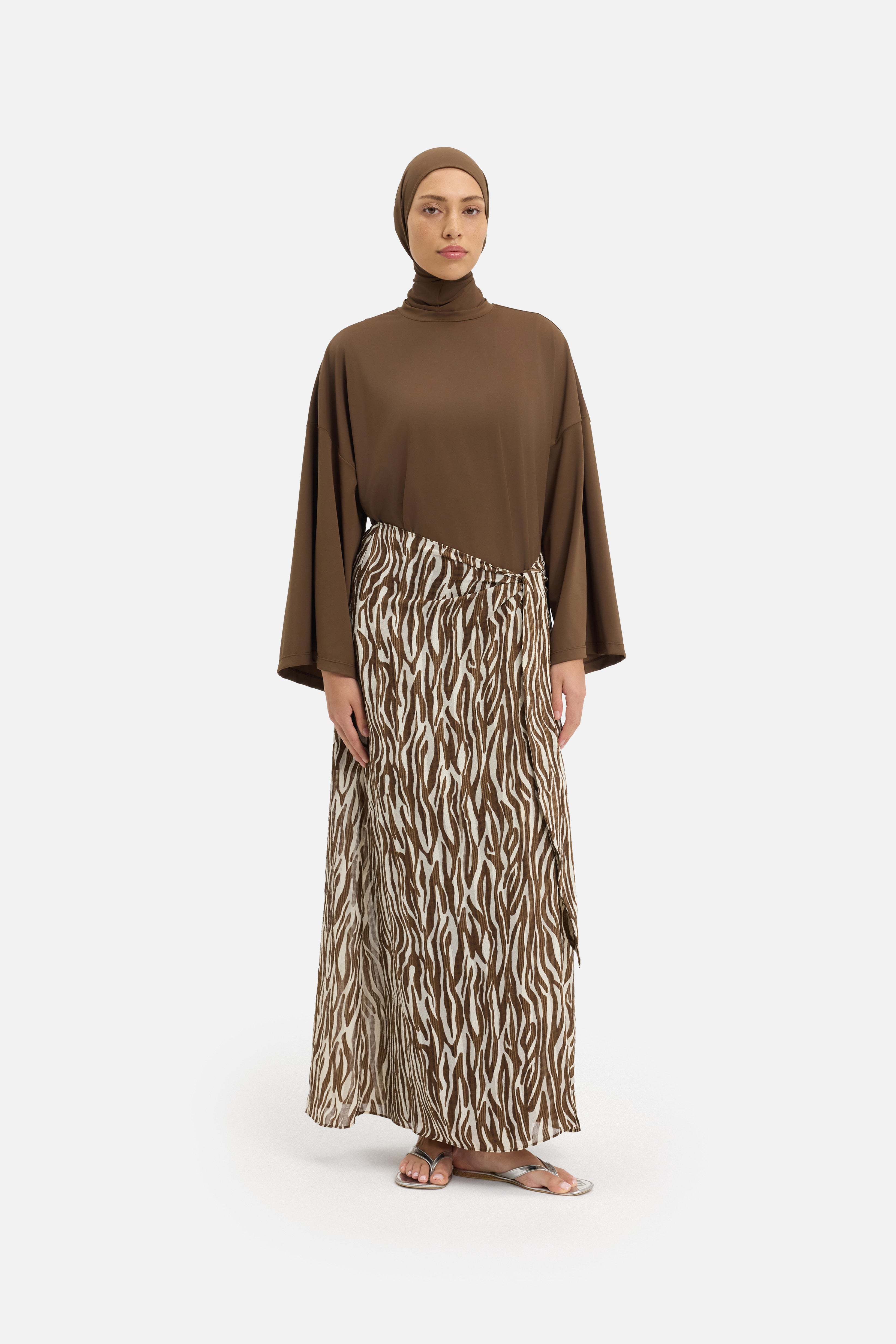 Sarong Skirt | Brown Zebra