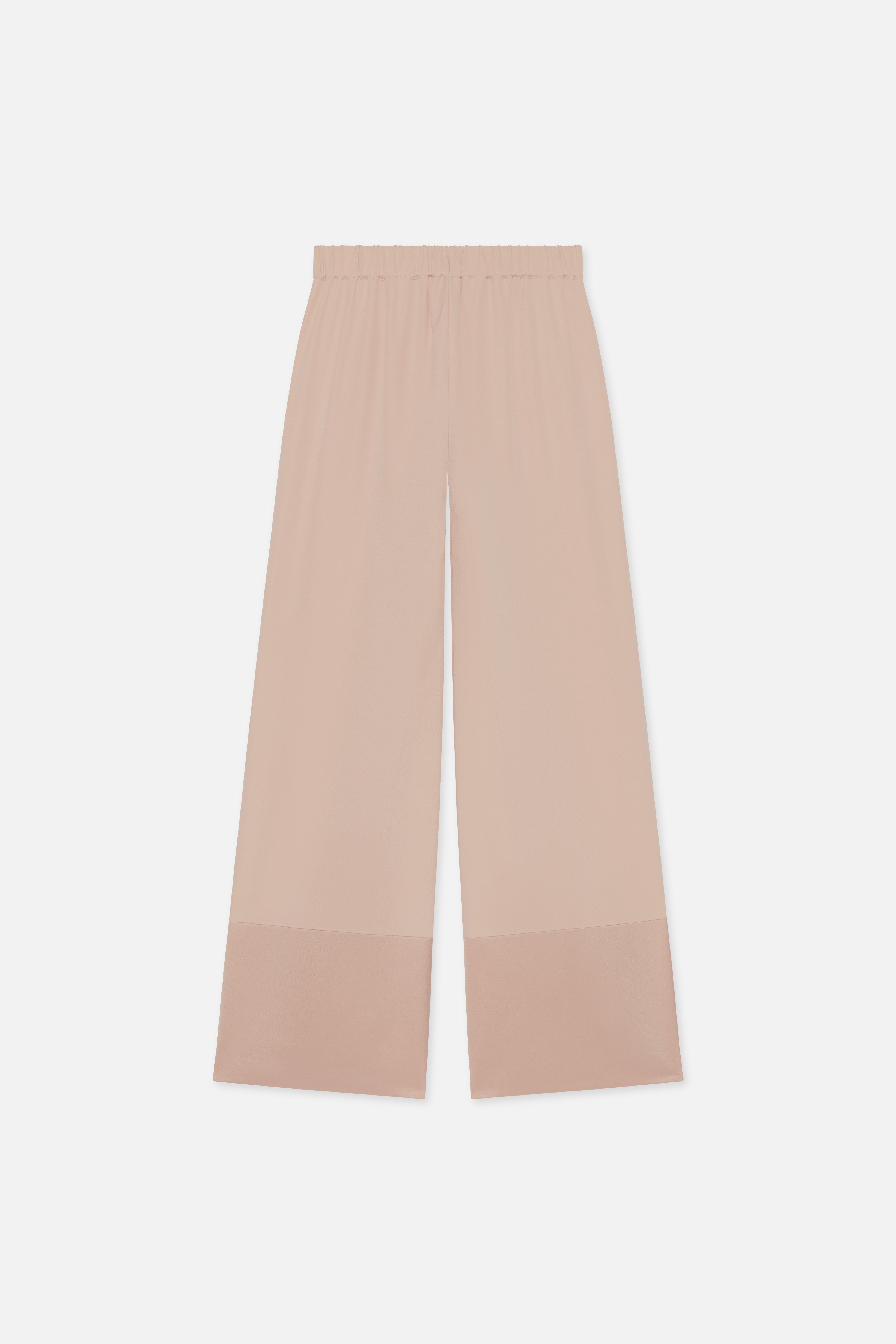 Satin Trim Trouser | Dark Rose