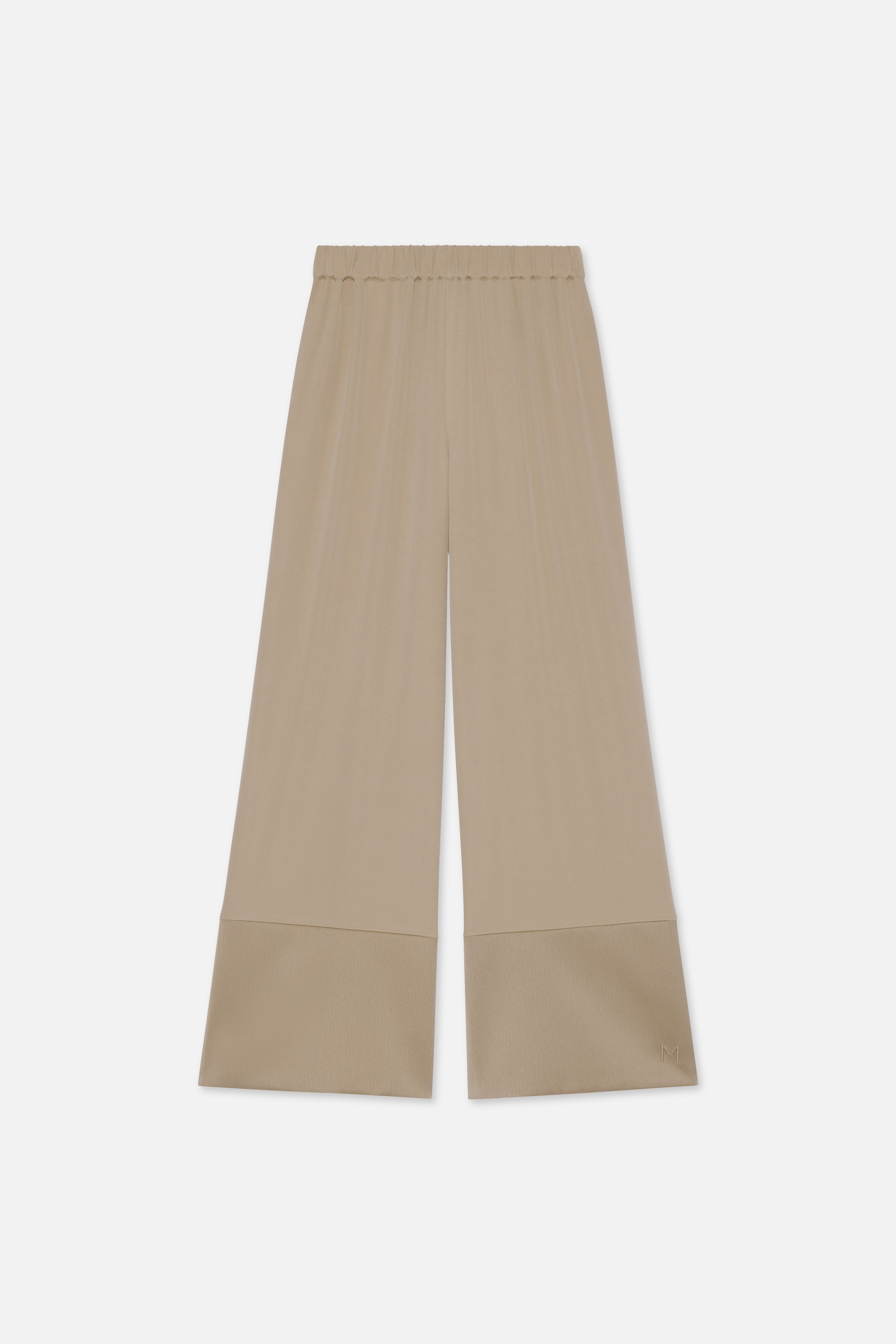Satin Trim Trouser | Mocha