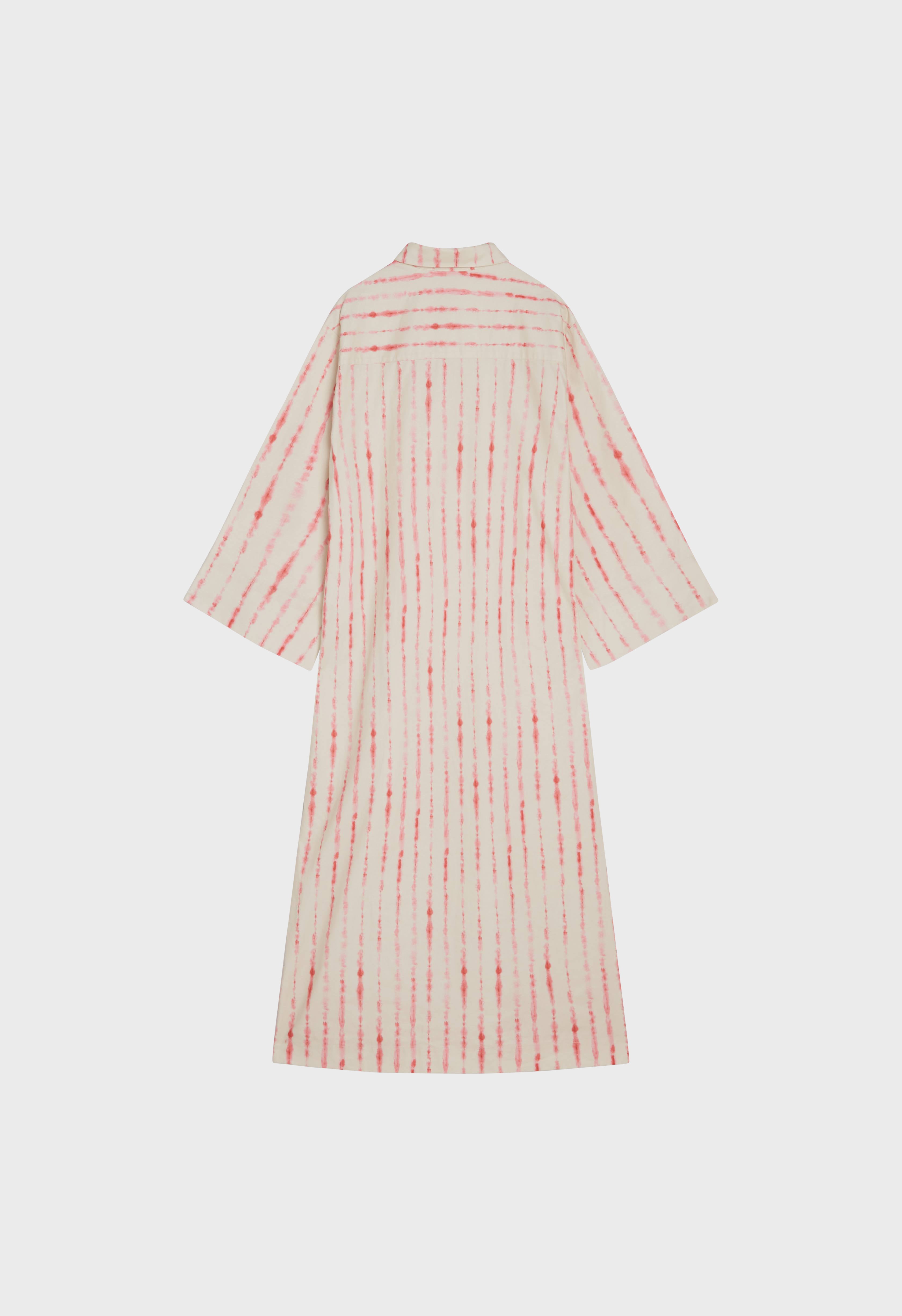 Shibori Kaftan Dress | Rose Shibori Print