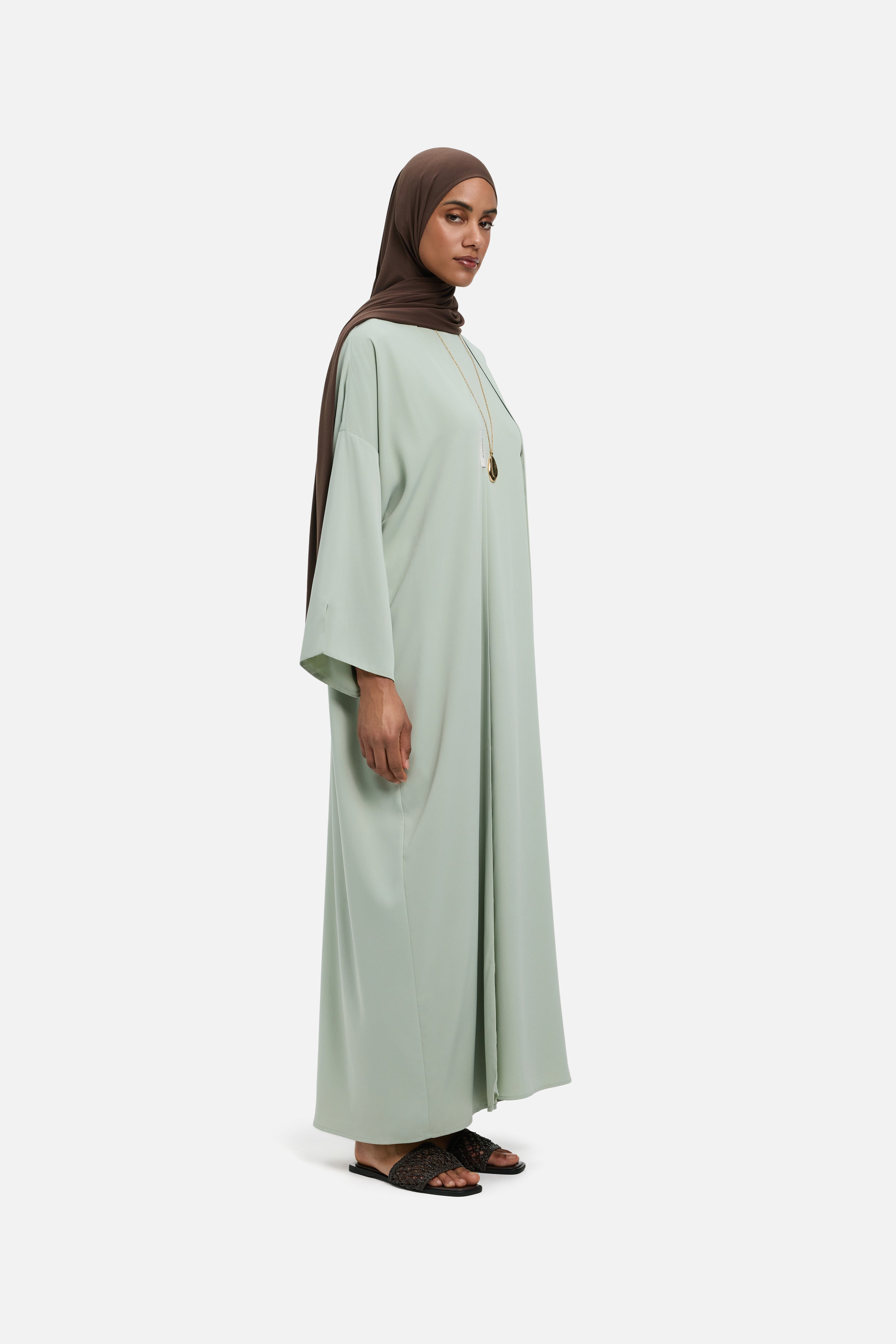 Sleeveless Woven Dress Regular | Aqua Gray