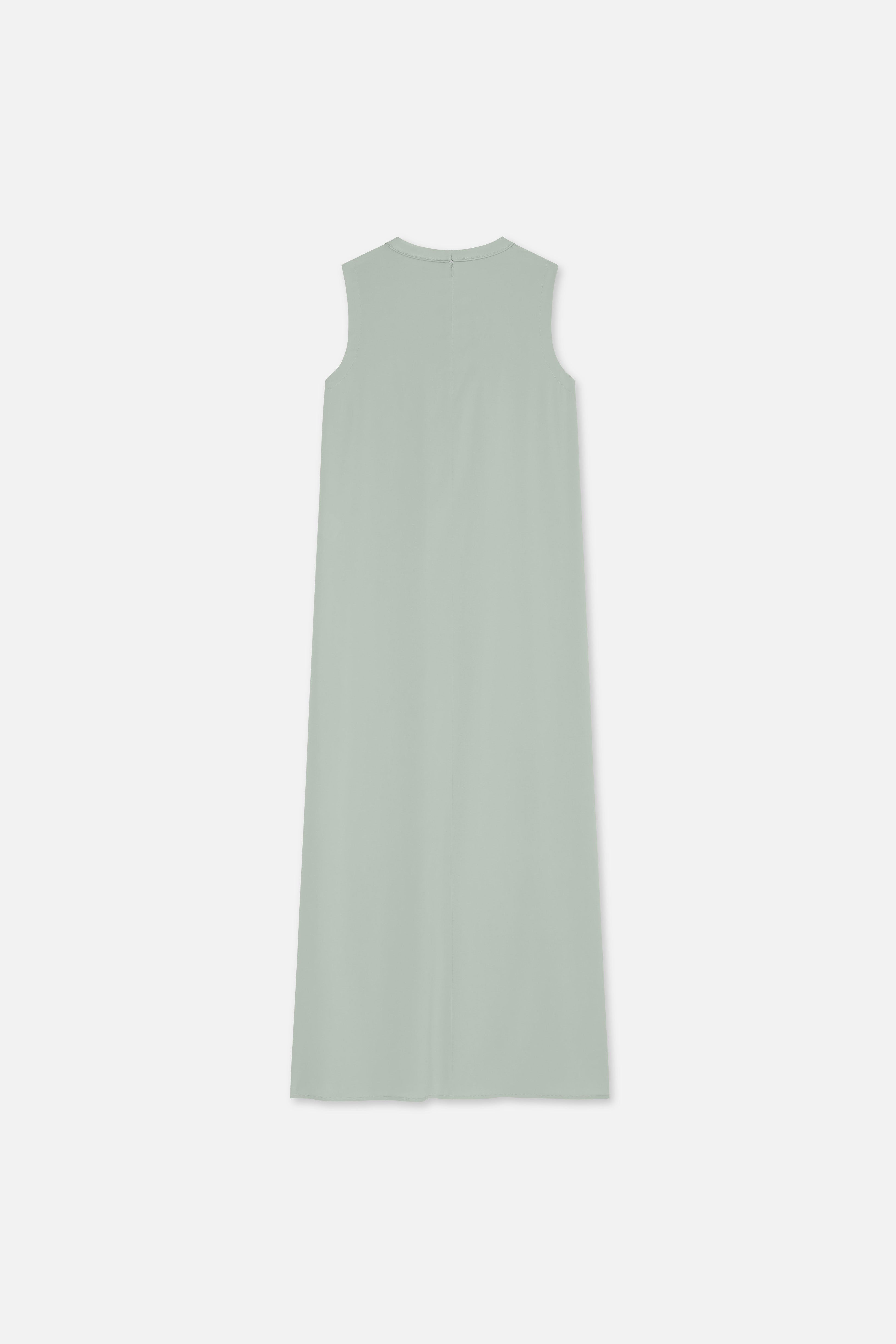 Sleeveless Woven Dress Regular | Aqua Gray