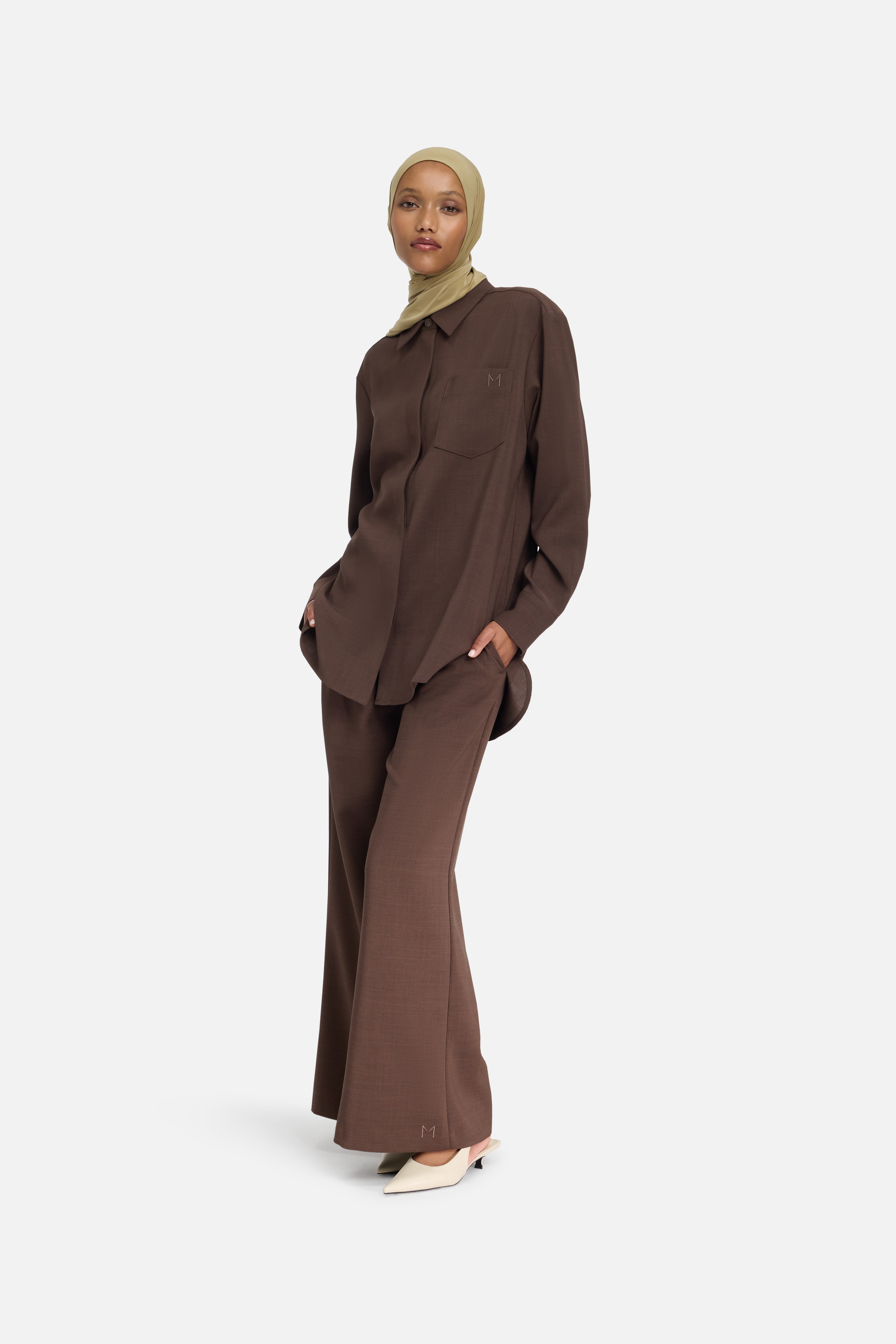 Straight Shirt | Dark Brown