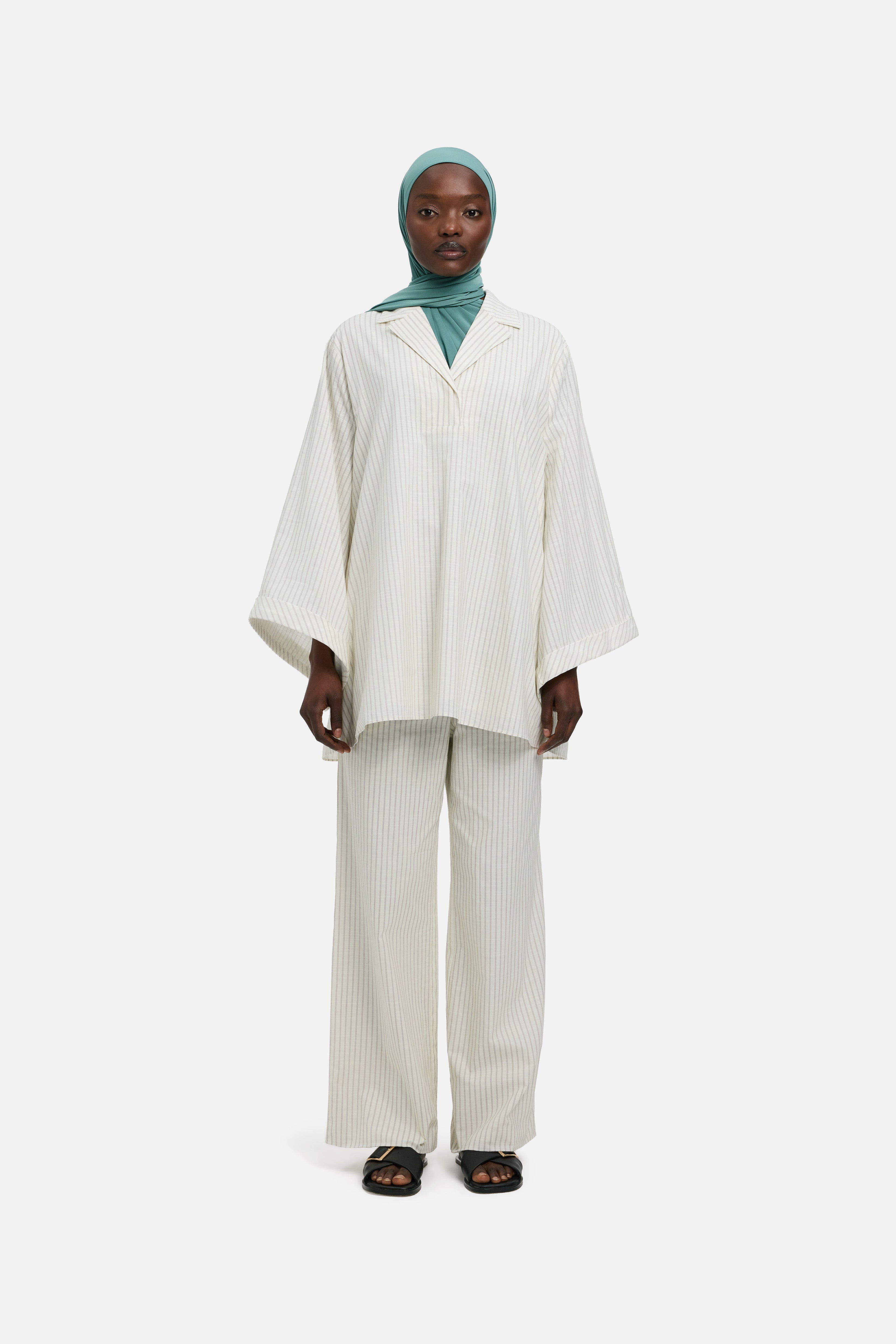 Striped Wide Pants | Cherry Stripe