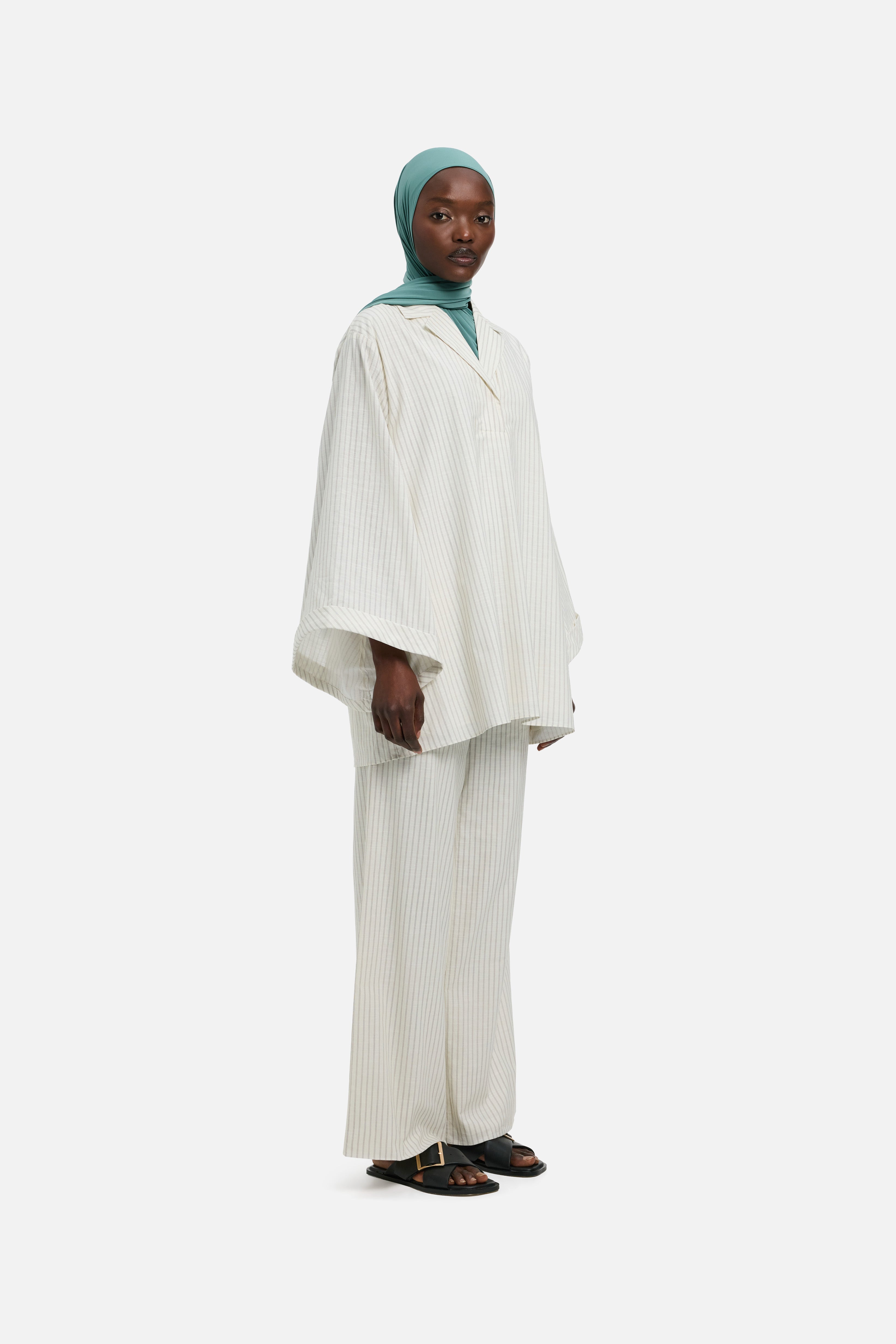 Striped Wide Pants | Cherry Stripe