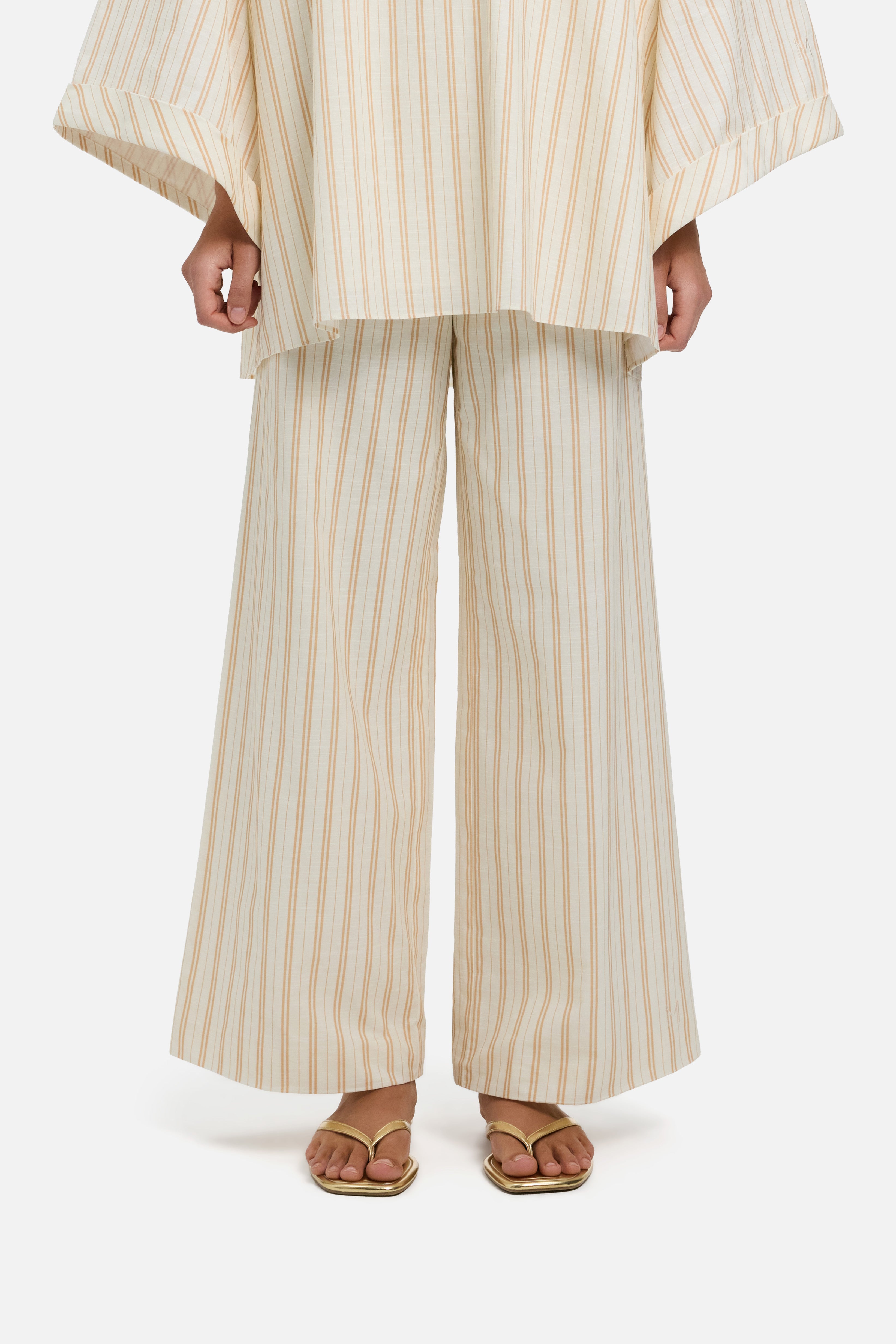 Striped Wide Pants | Biscotti Stripe
