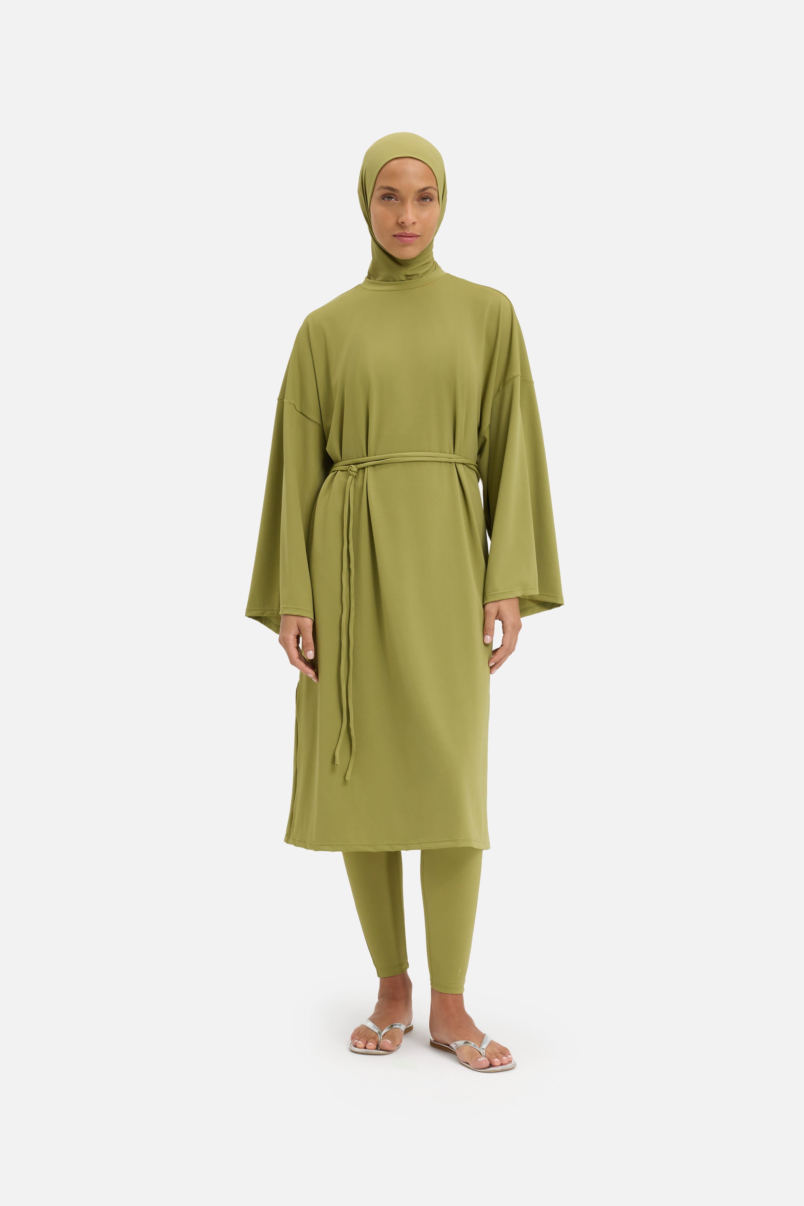 T-Shirt Swim Dress | Ground Basil
