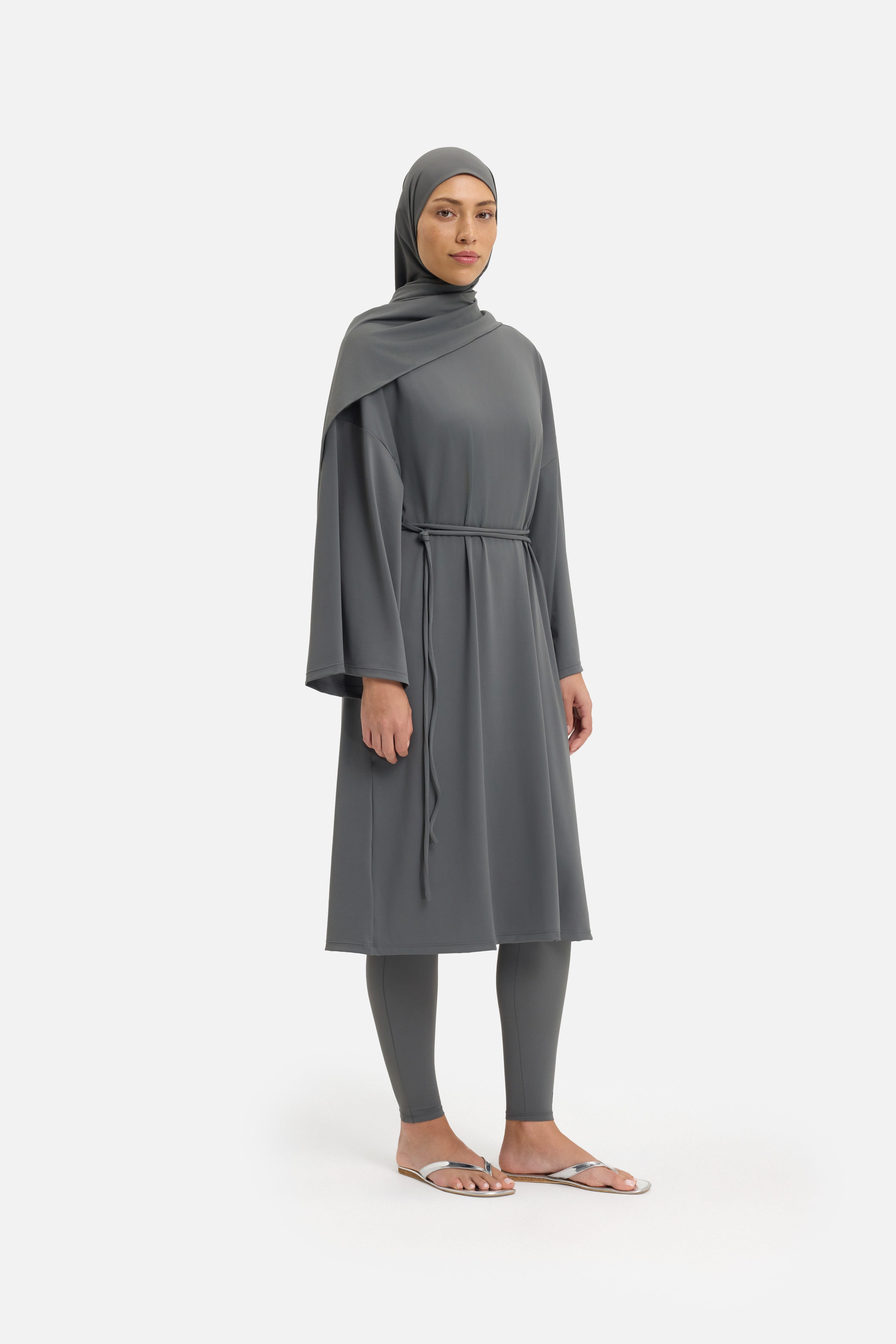 T-Shirt Swim Dress | Stone