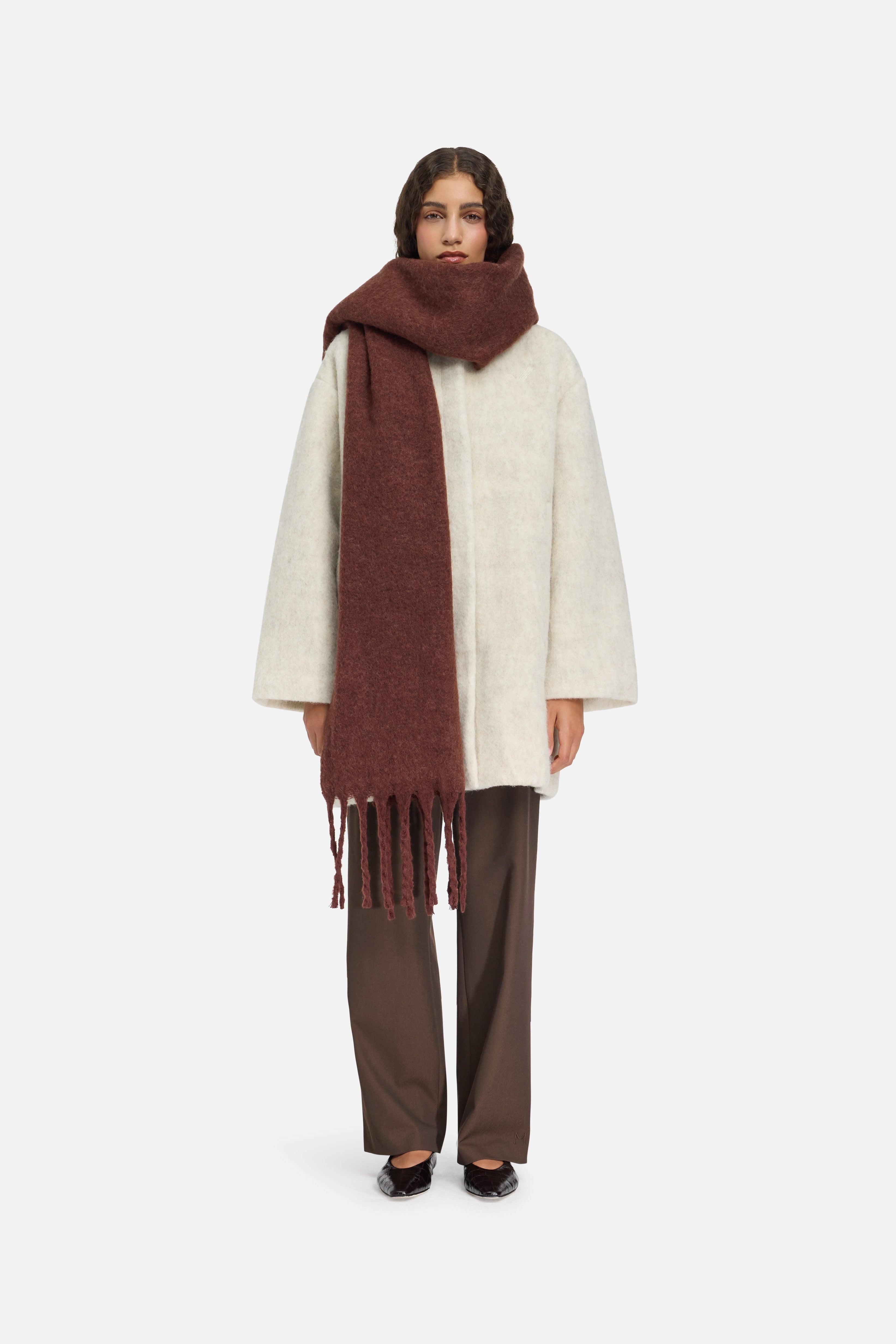 The Brushed Scarf | Dark Cherry