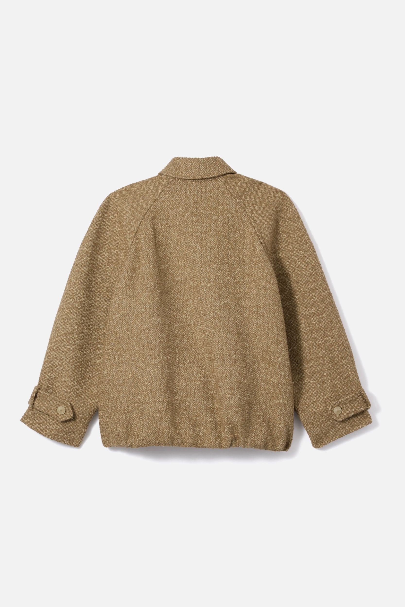 Tweed Bomber Jacket | White Pepper
