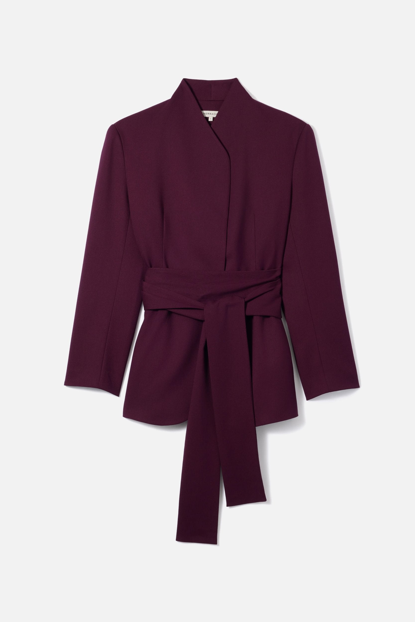 Wrap Belt Blazer | Blackcurrant