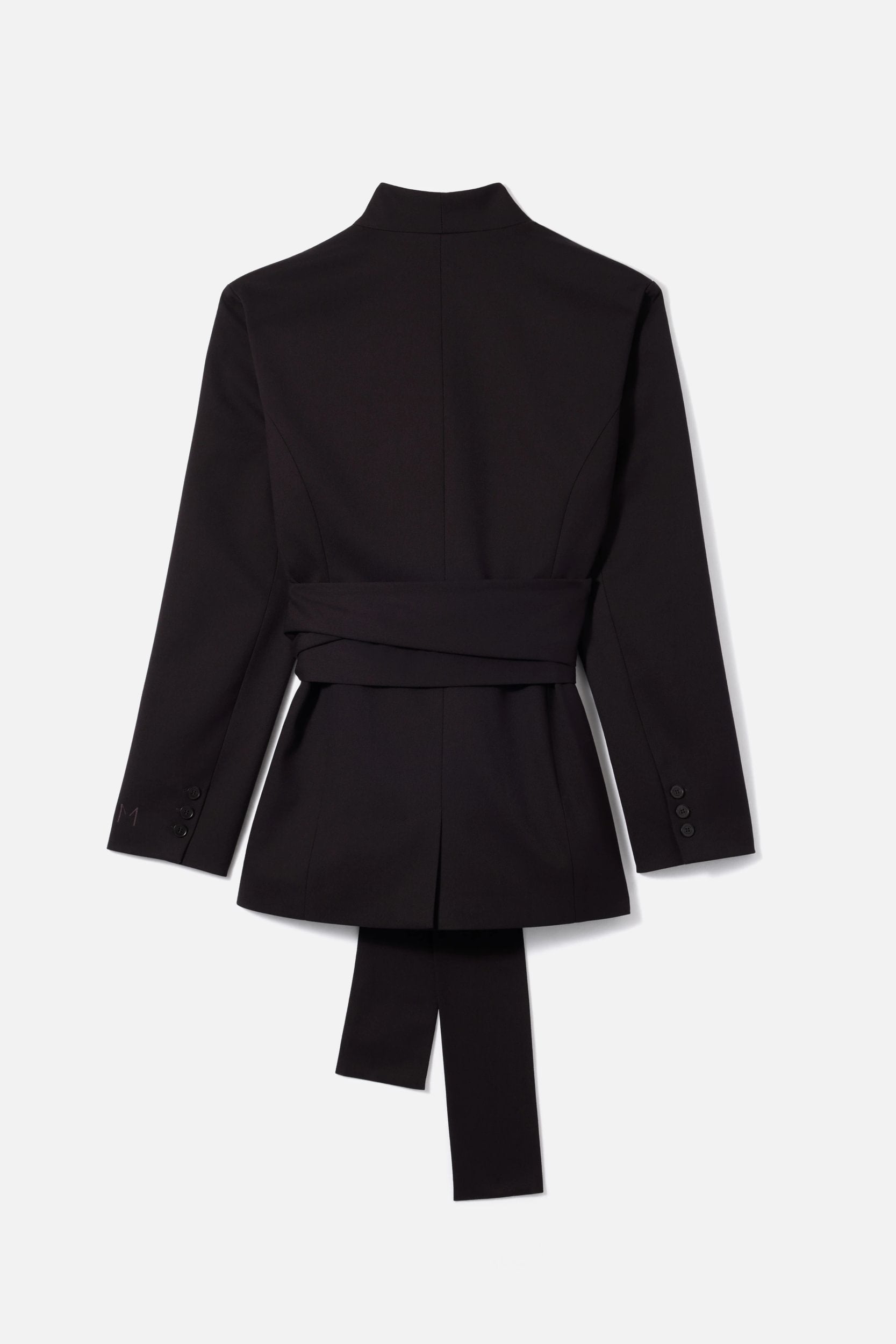Wrap Belt Blazer | Dark Truffle