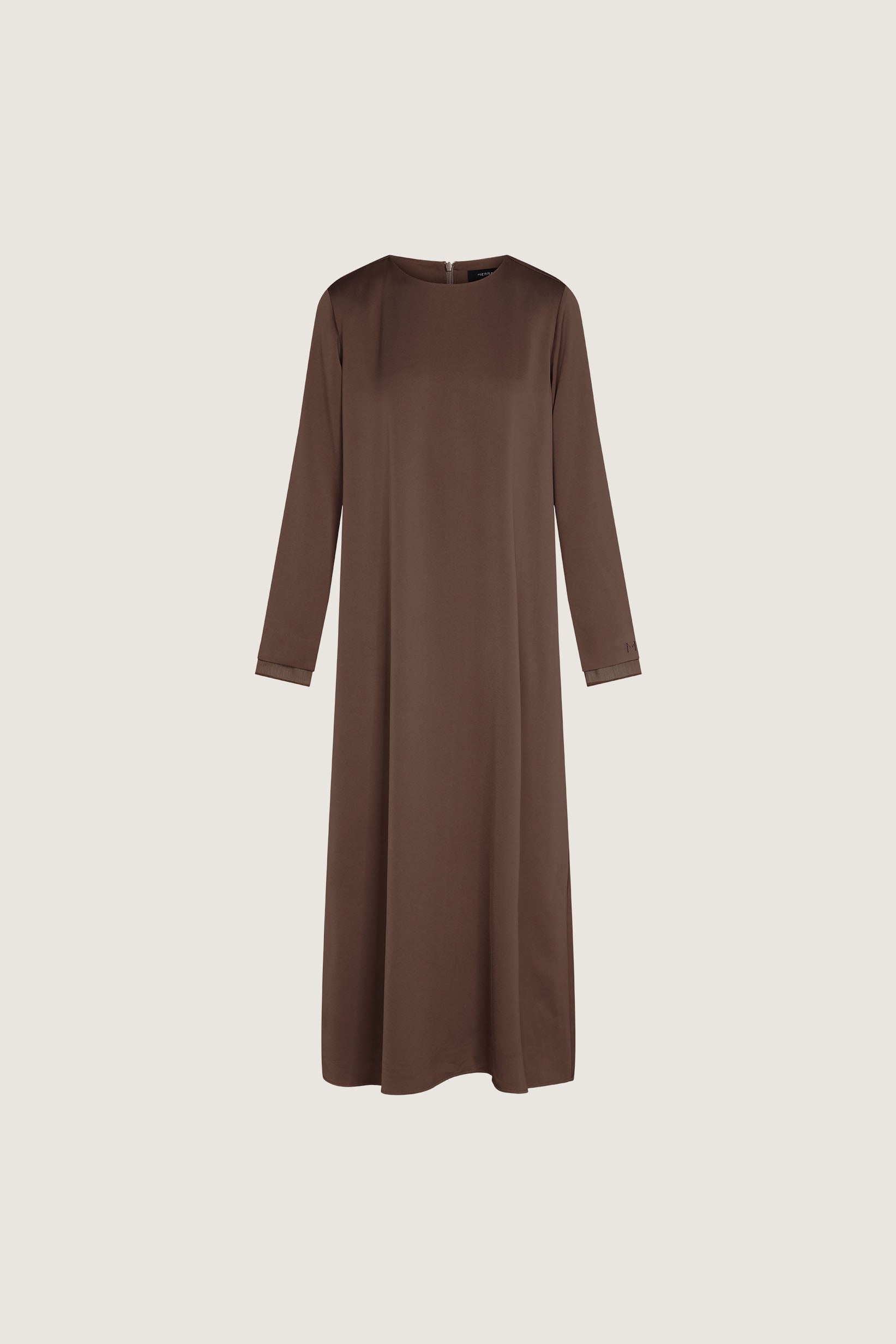 Satin Dress | Ash Brown