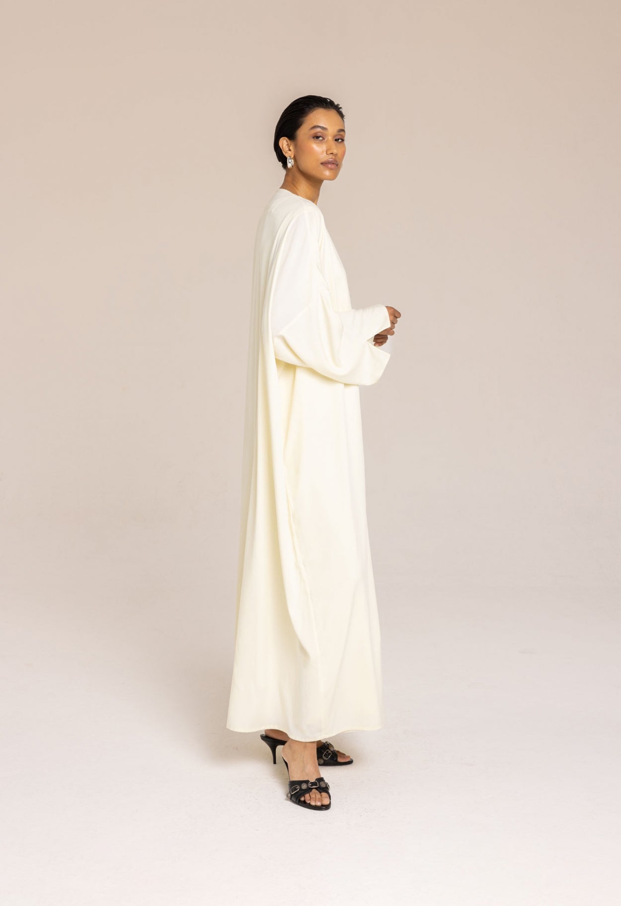 Woven Abaya | Cream