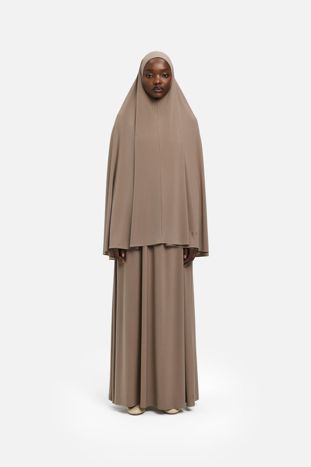 Premium Jersey Khimaar | Milky Cacao