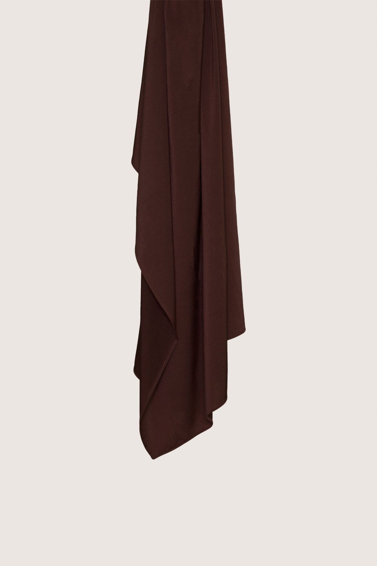 Satin Jersey Scarf | Dark Brown