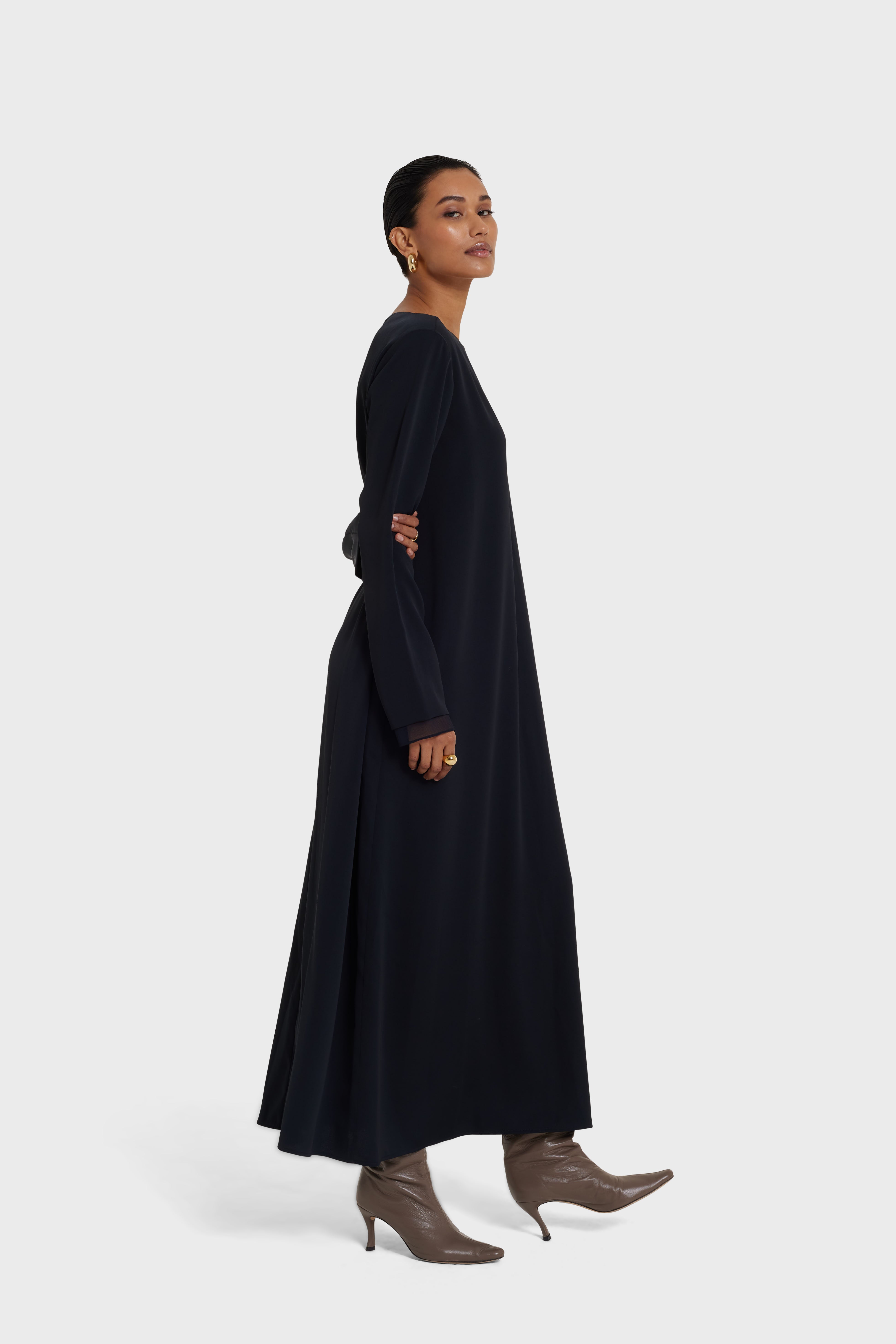 Satin Dress | Black