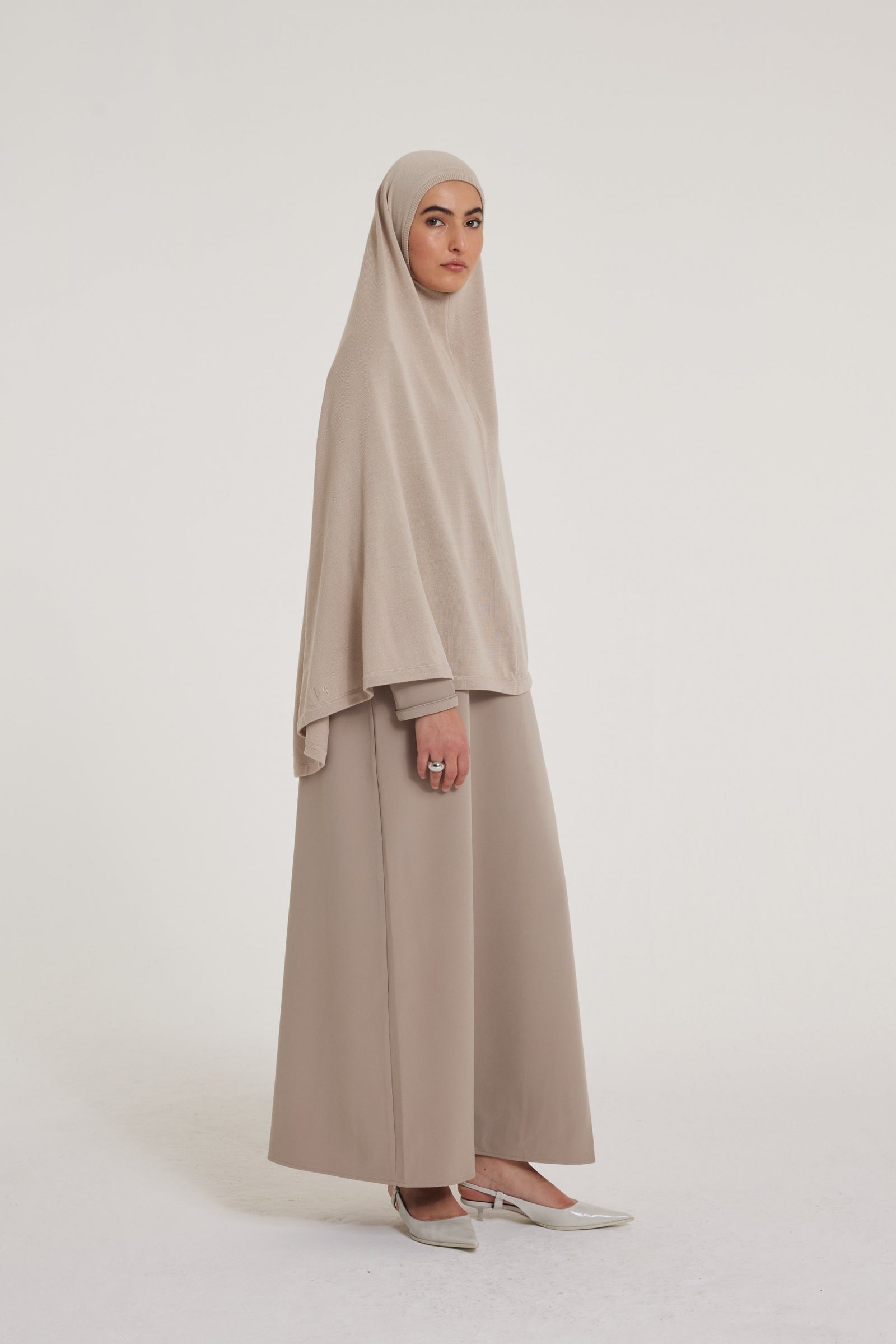Knitted Khimaar | Sand