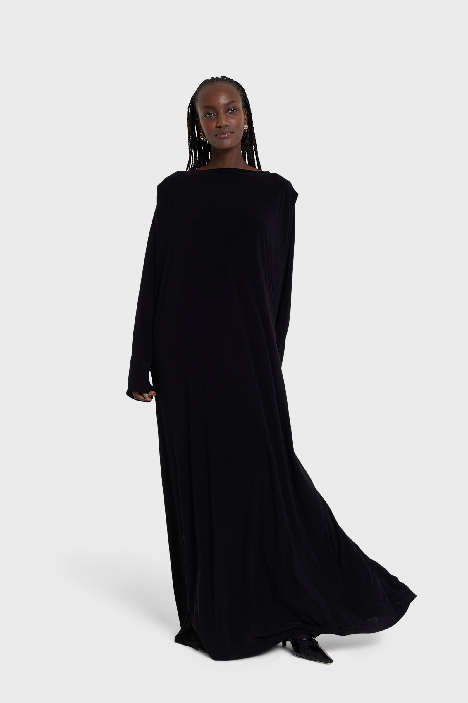 Boat Neck Dress | Black