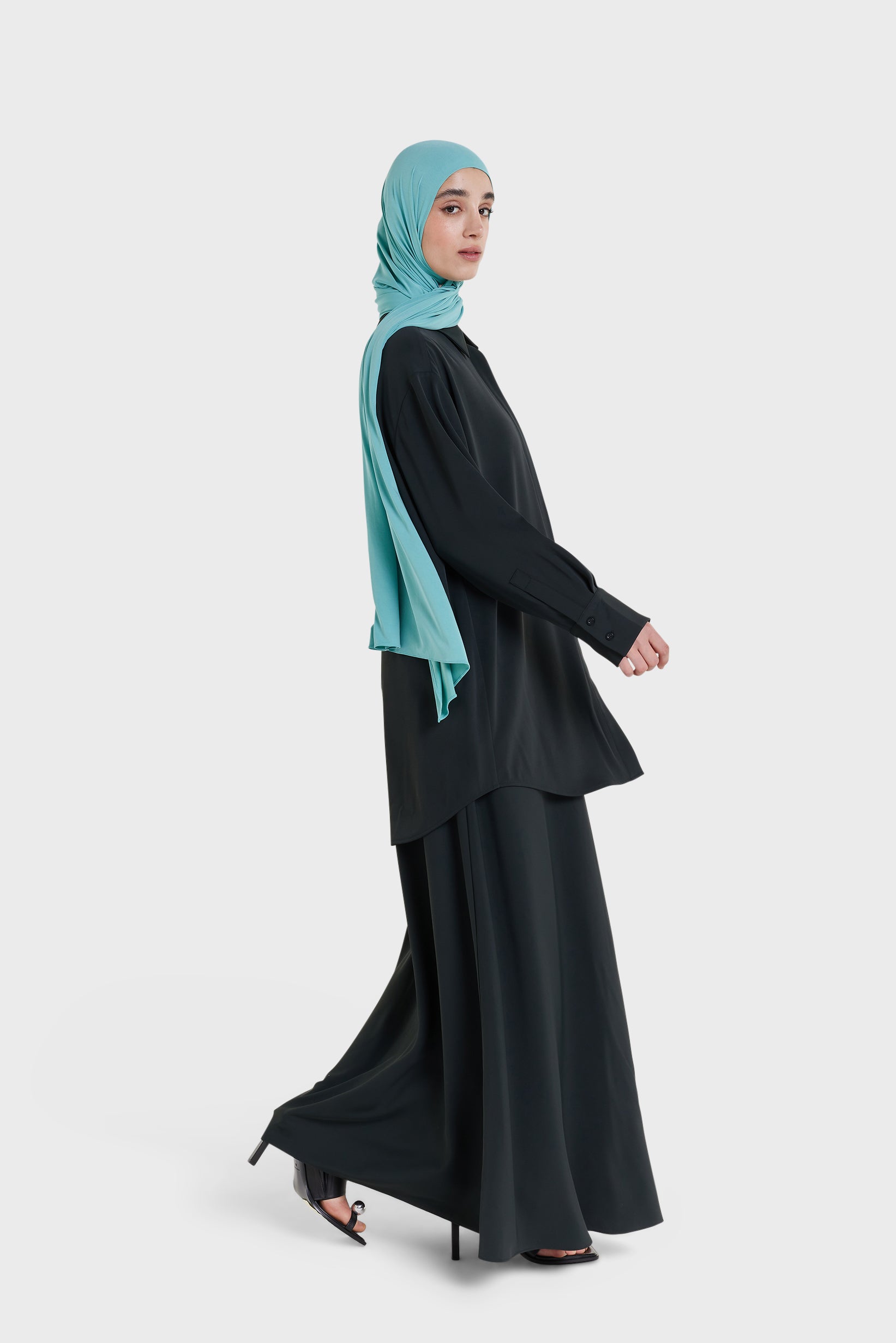 Bias Elastic Skirt | Black
