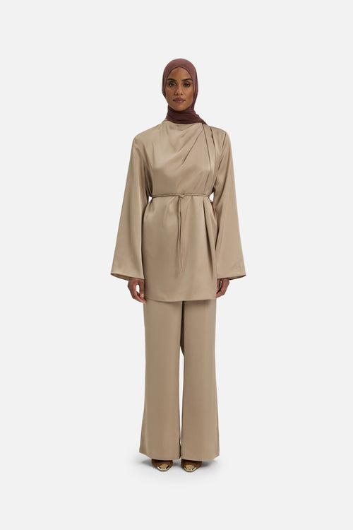 Flowy Palazzo Pants | Mocha