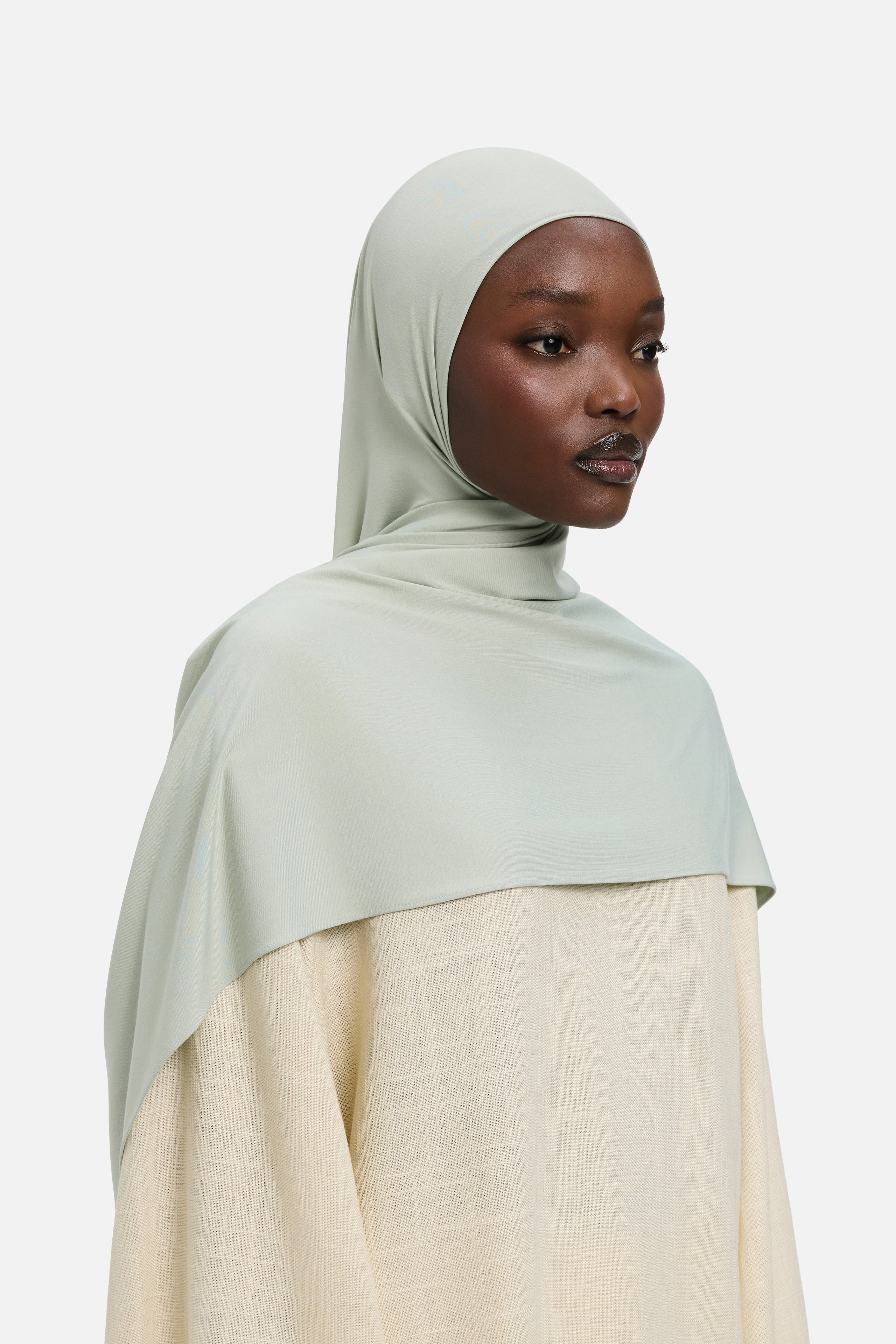 Bamboo Jersey Scarf | Aqua Gray