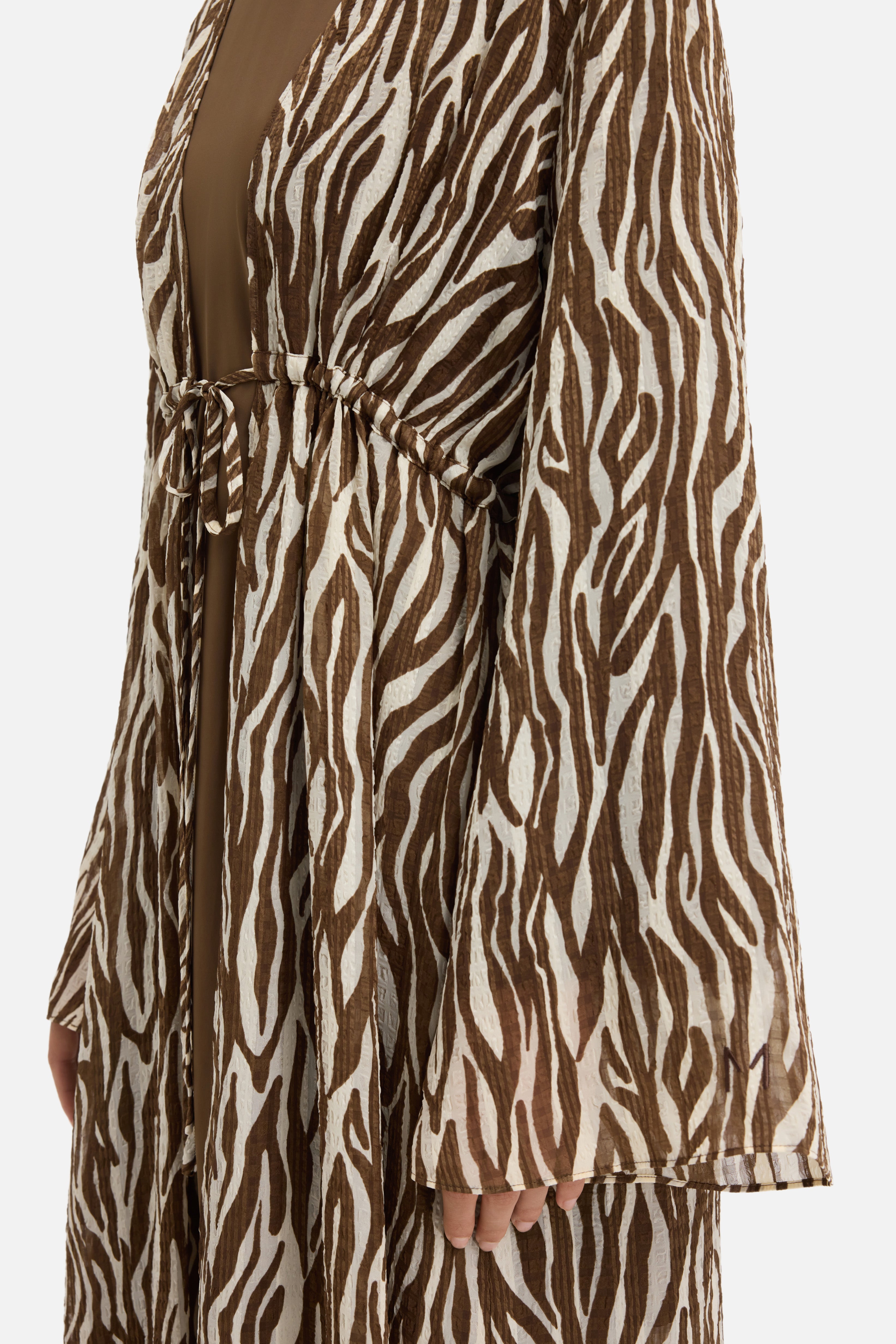 Beach Cover Up | Brown Zebra