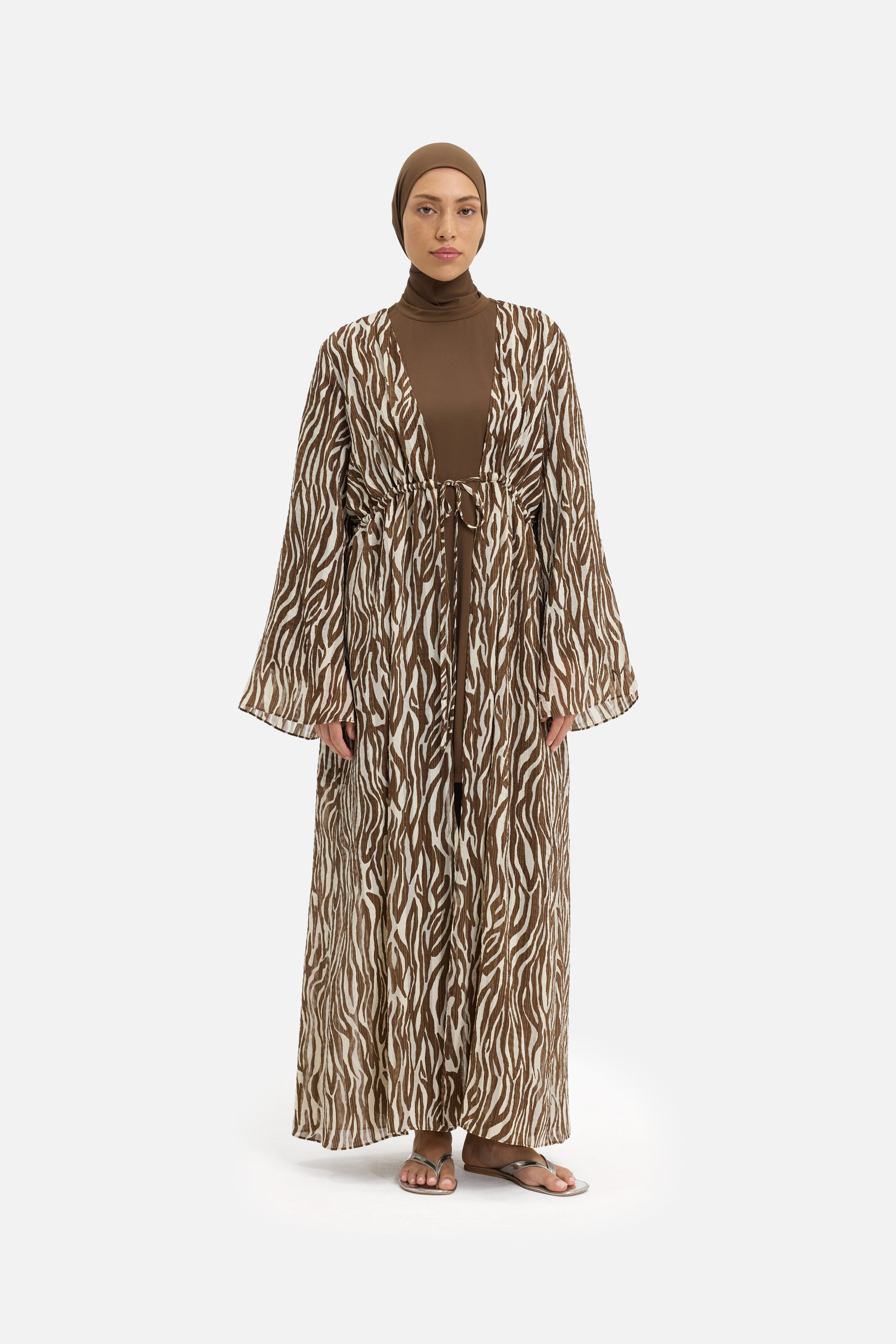 Beach Cover Up | Brown Zebra