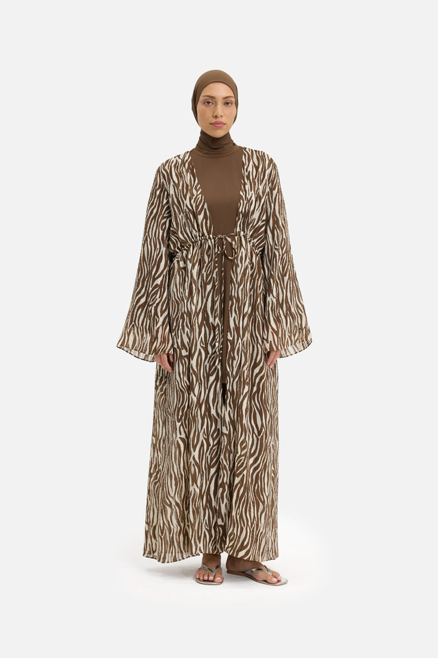 Beach Cover Up | Brown Zebra