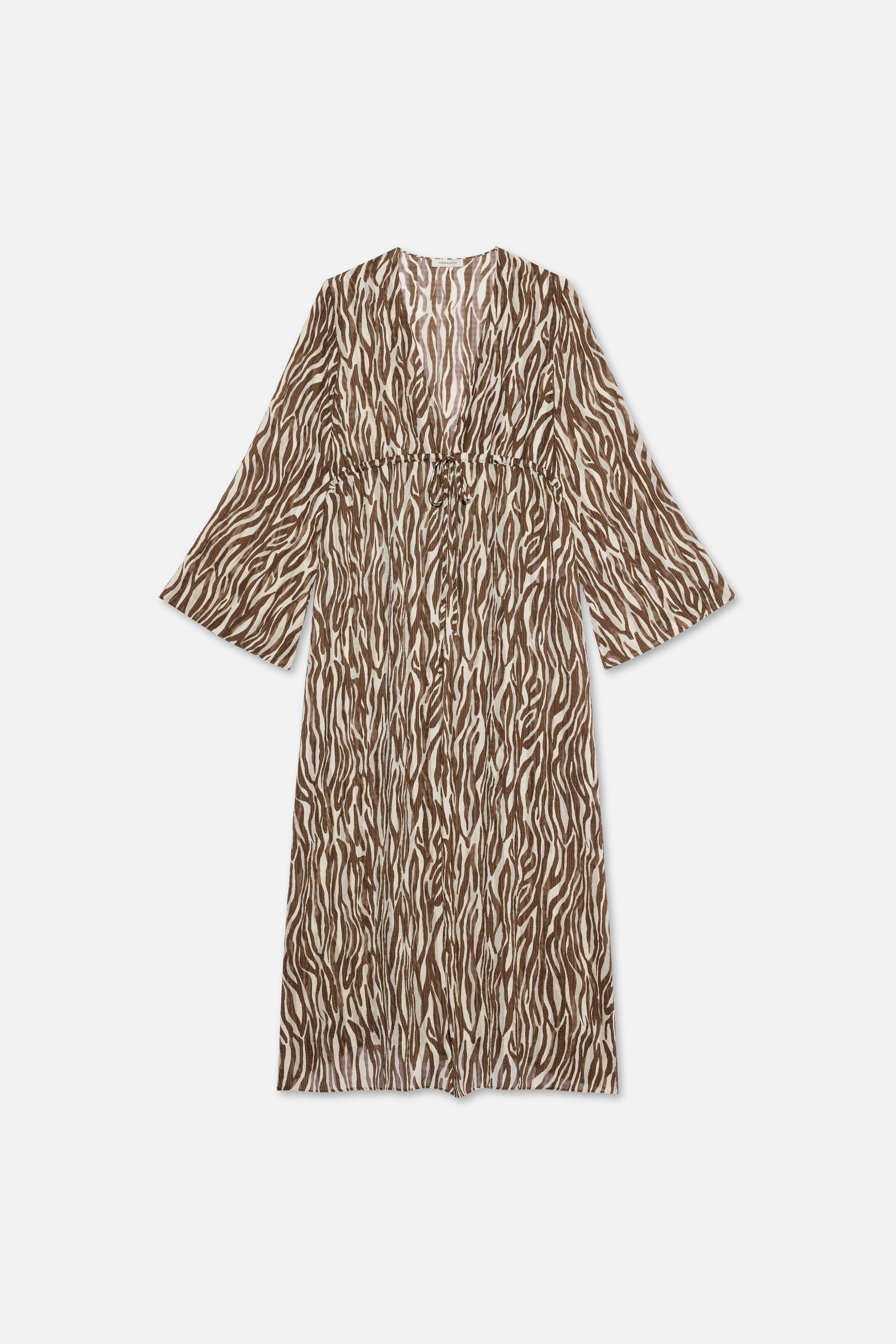 Beach Cover Up | Brown Zebra