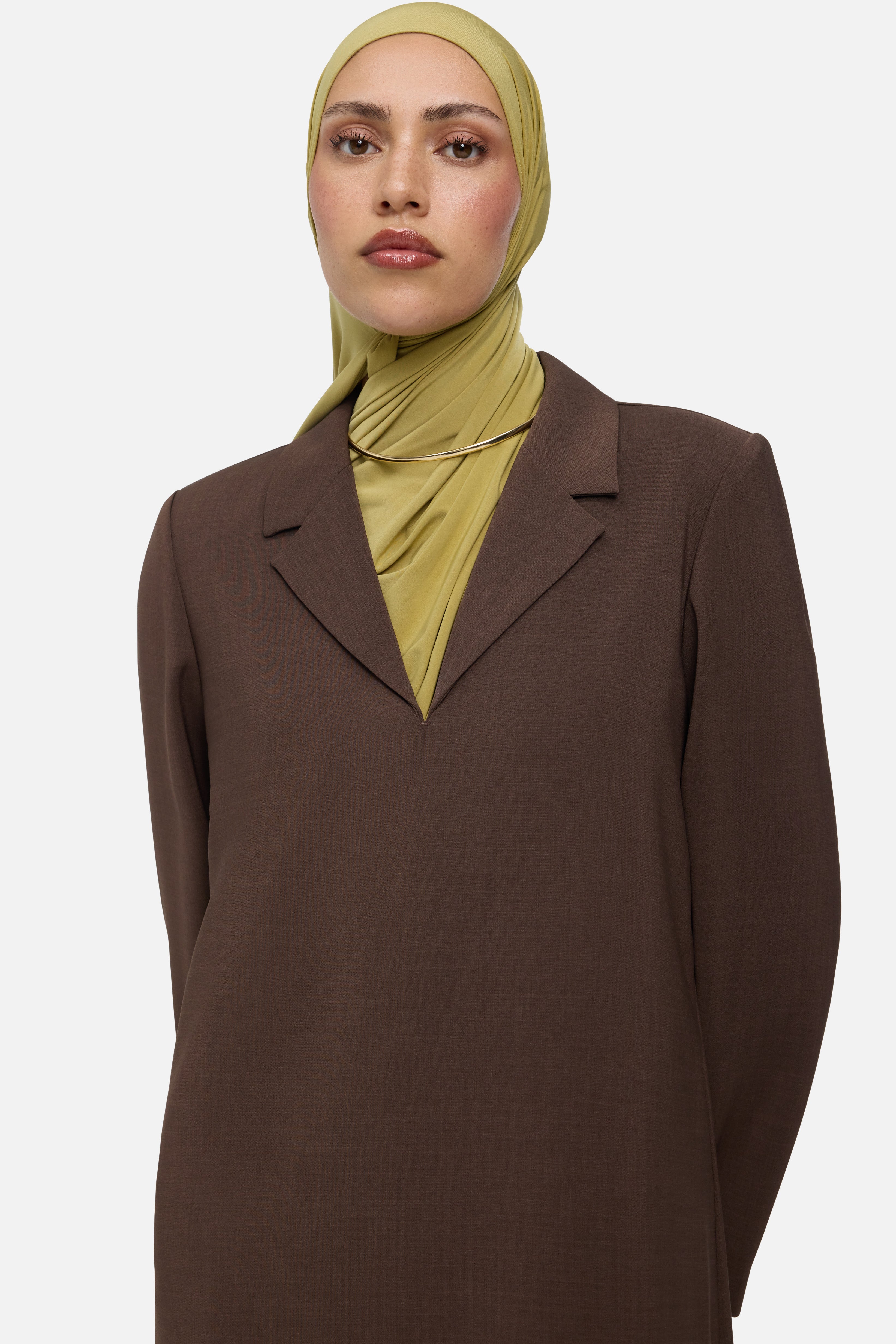 dark brown blazer dress 4th & Reckless Tall Exclusive Blazer Dress In Chocolate main image 1