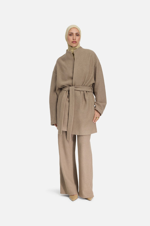 Boucle Jersey Jacket | Khaki