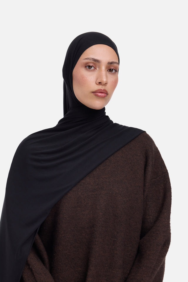 Breathable Jersey Scarf | Black