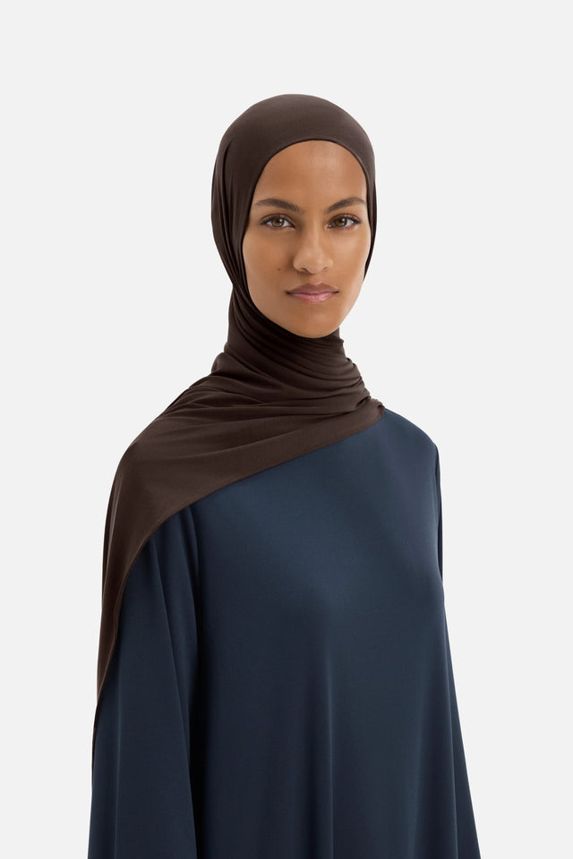 Breathable Jersey Scarf | Dark Brown