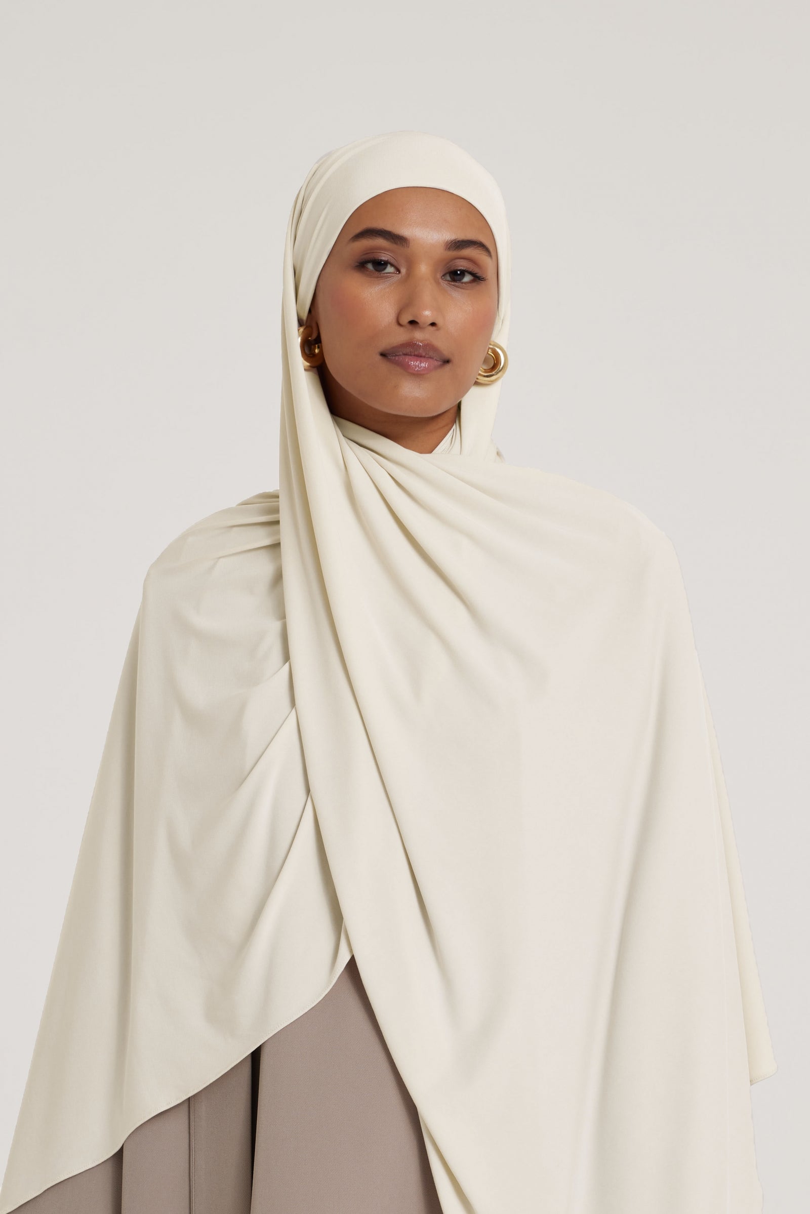 Breathable Jersey Scarf | Cream