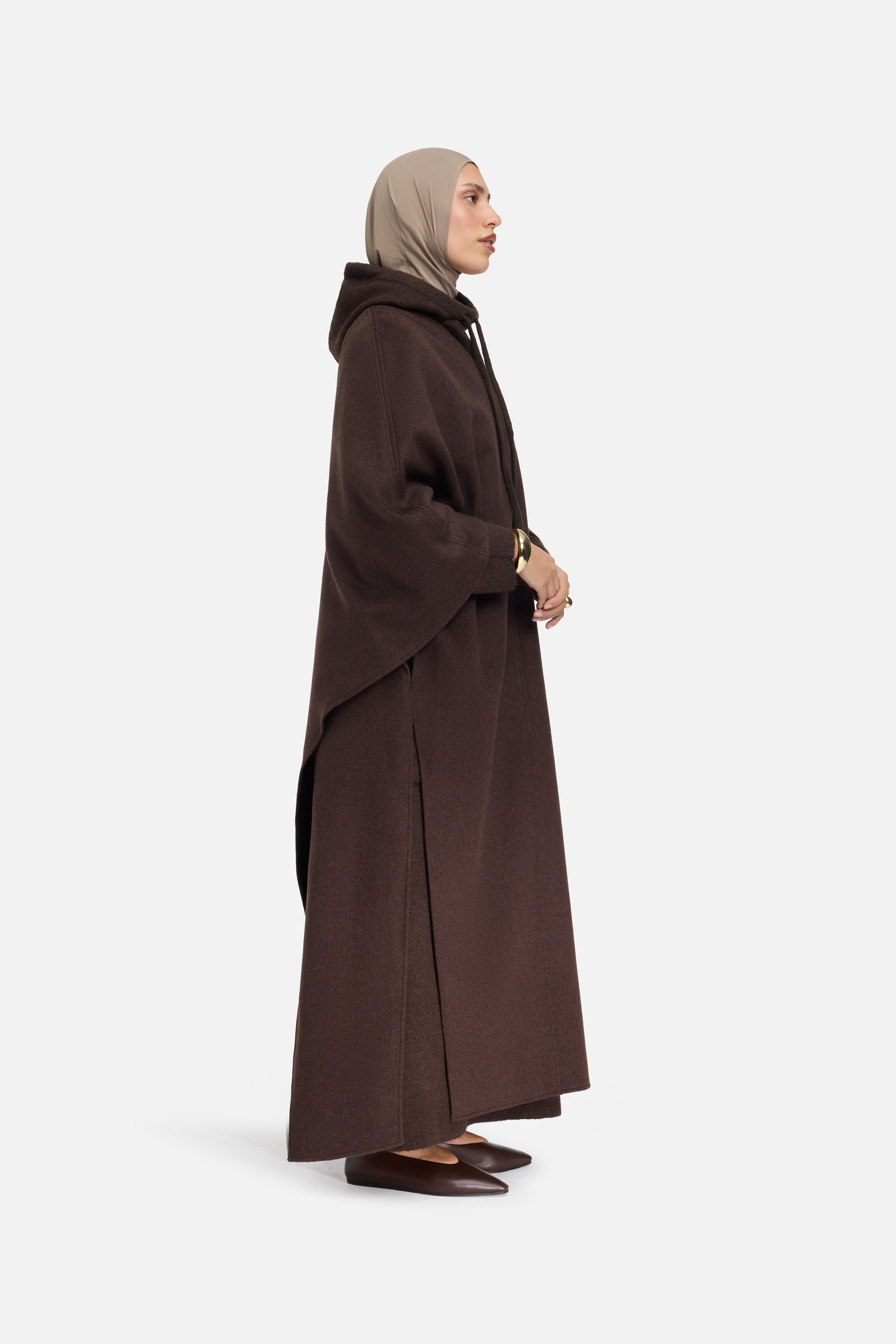 Brushed Knit Balaclava | Dark Brown | MERRACHI