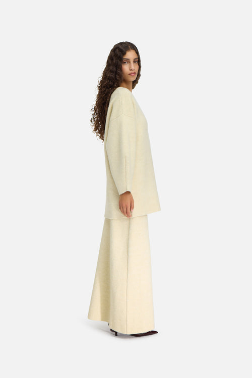 Brushed Knit Sweater | Cloud White