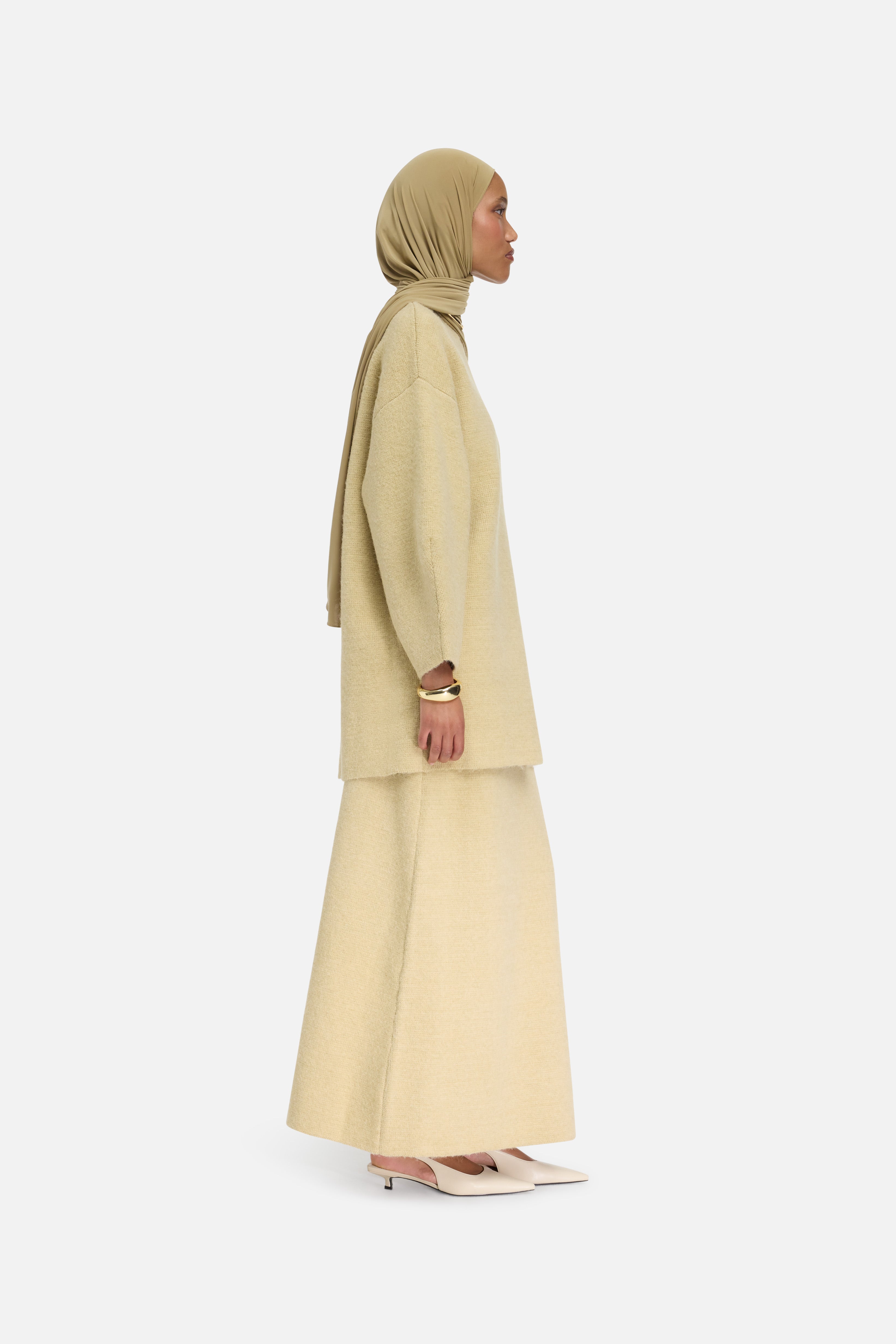 Brushed Knit Skirt | Desert Clay
