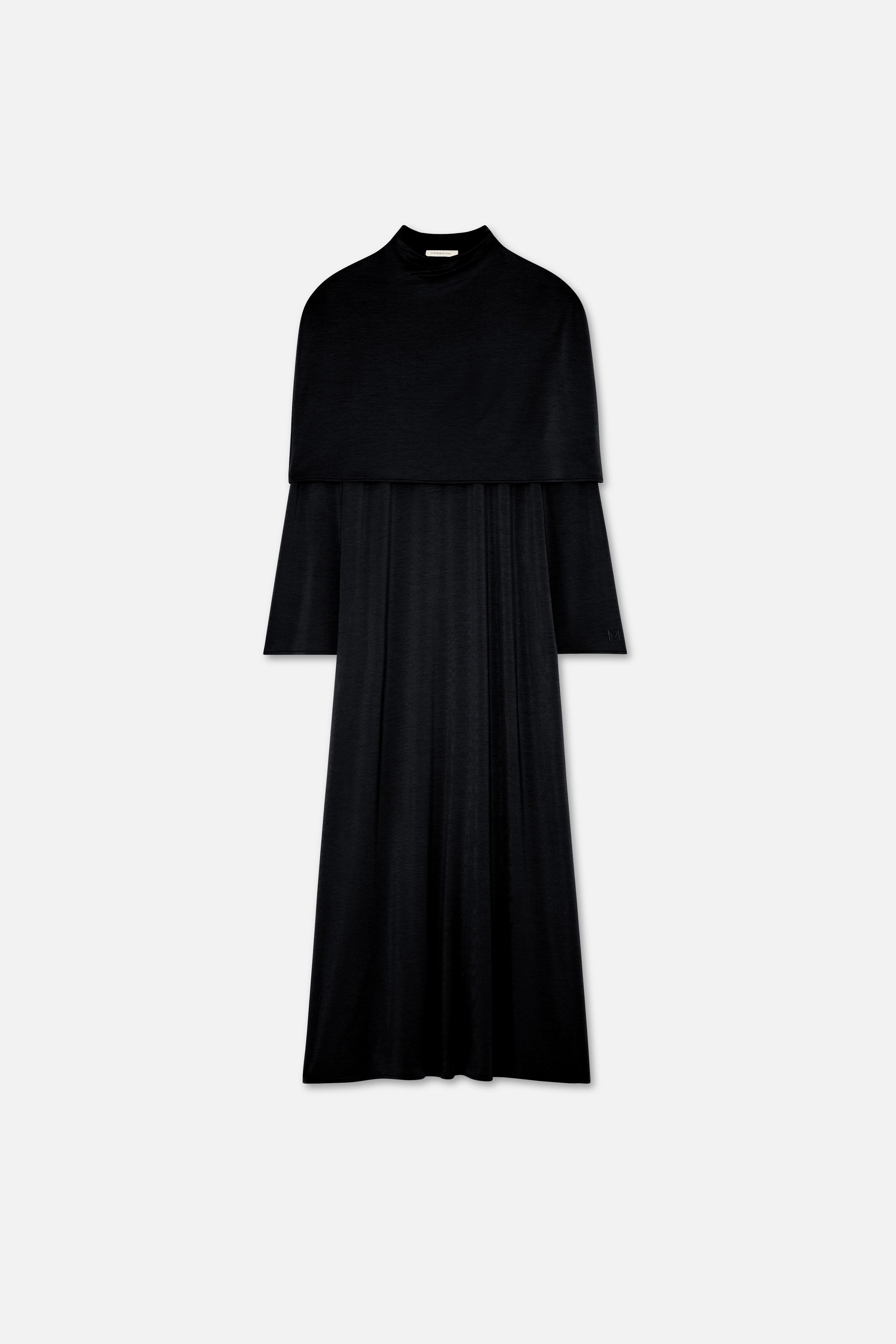 Flat lay front black dress