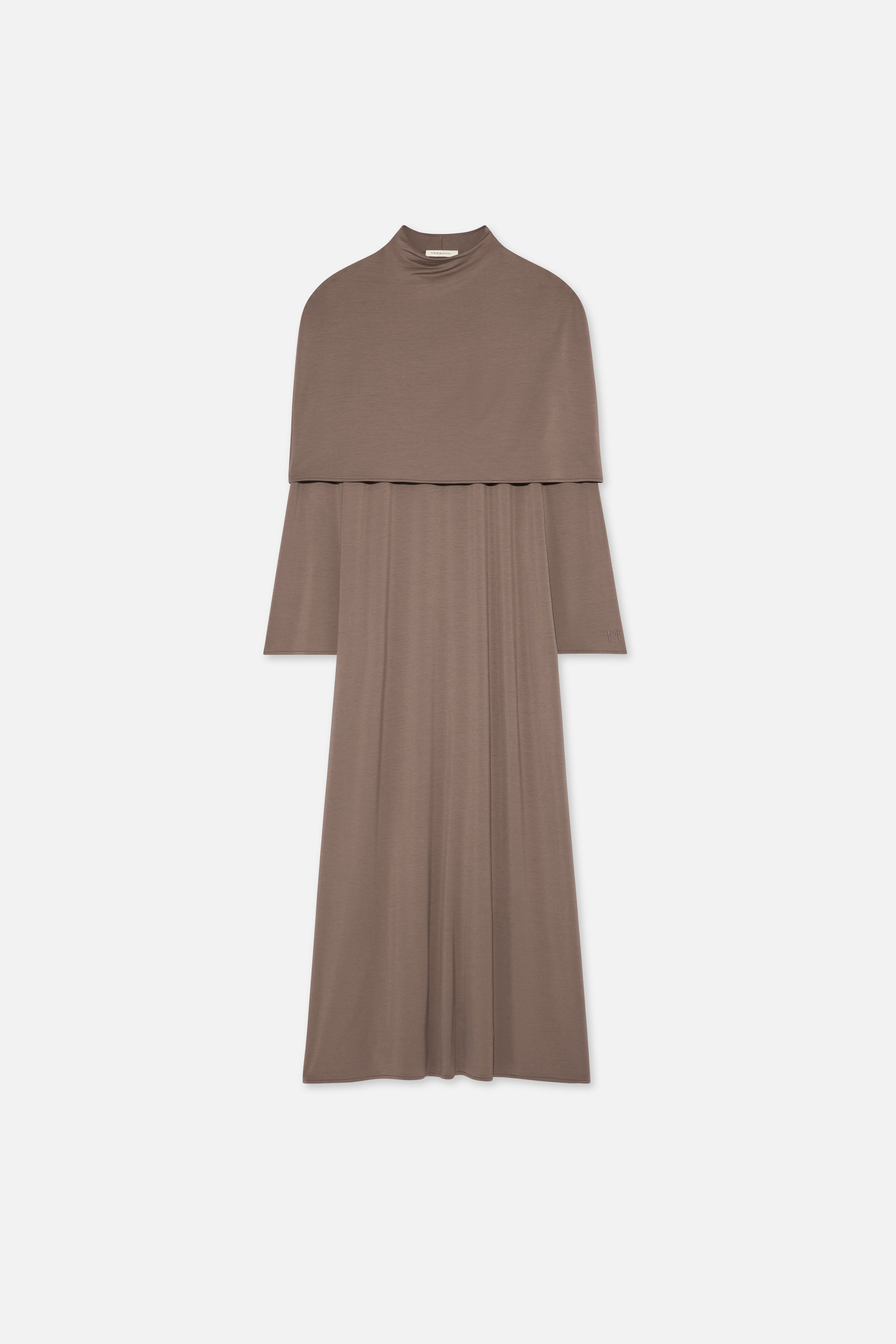 Capelet Dress | Taupe Rose Capelet Dress | Taupe Rose