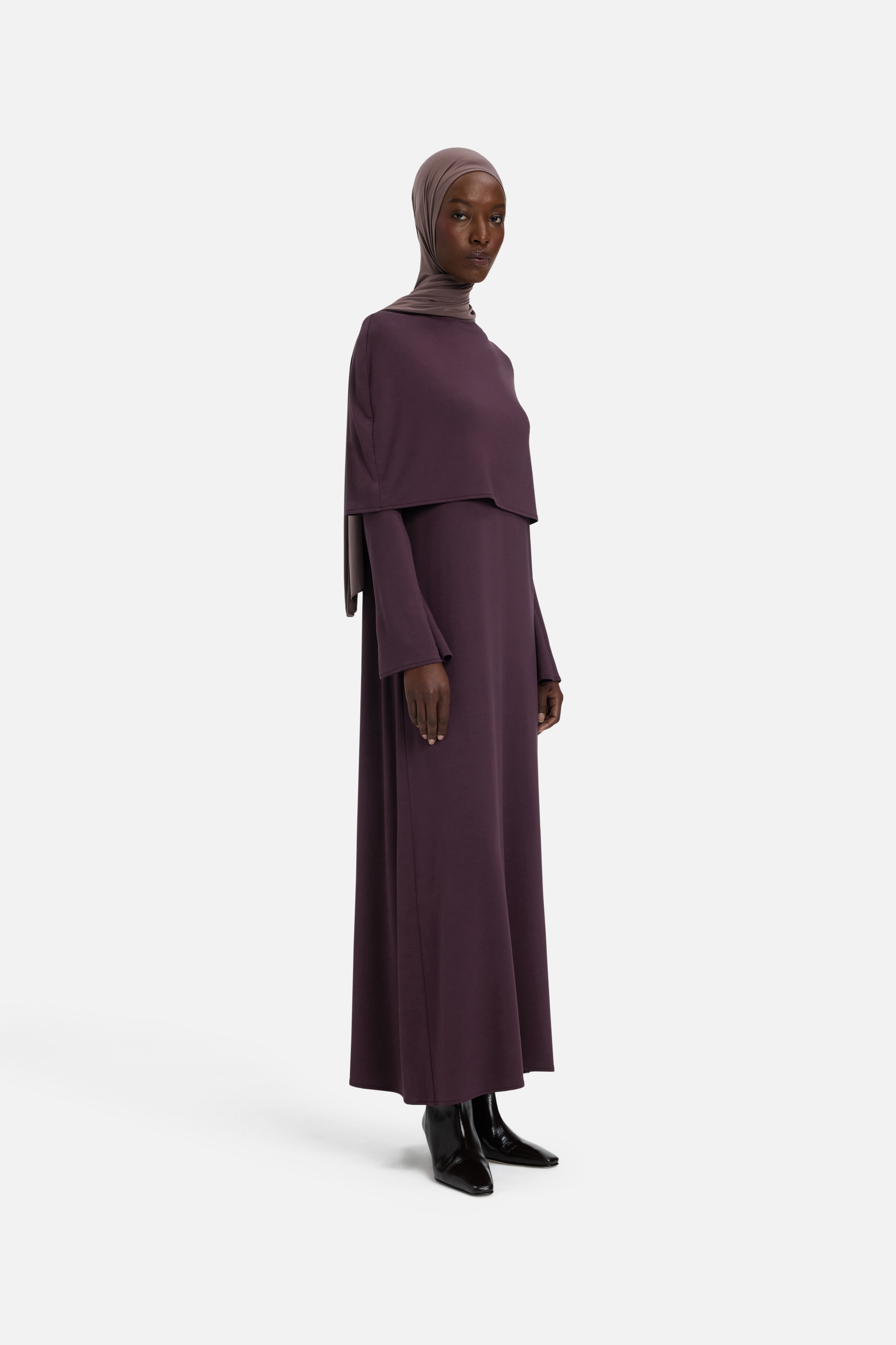 Capelet Dress | Vintage Purple | MERRACHI Capelet Dress | Vintage Purple | MERRACHI