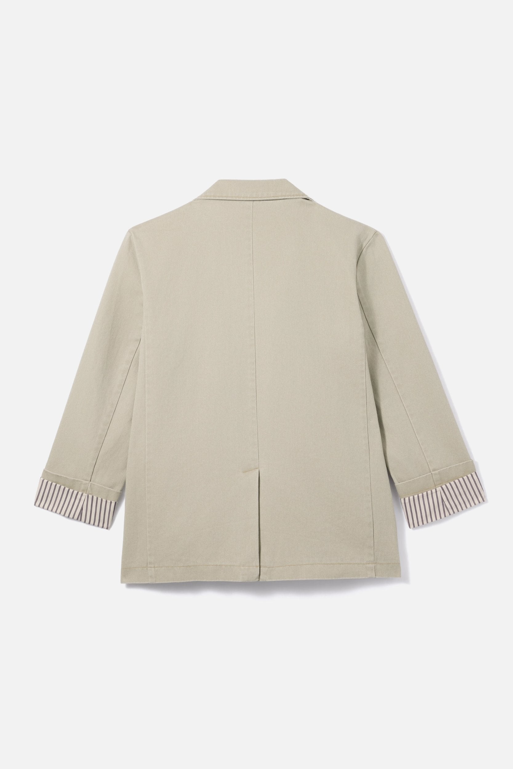 Casual Denim Blazer | Almond Cream
