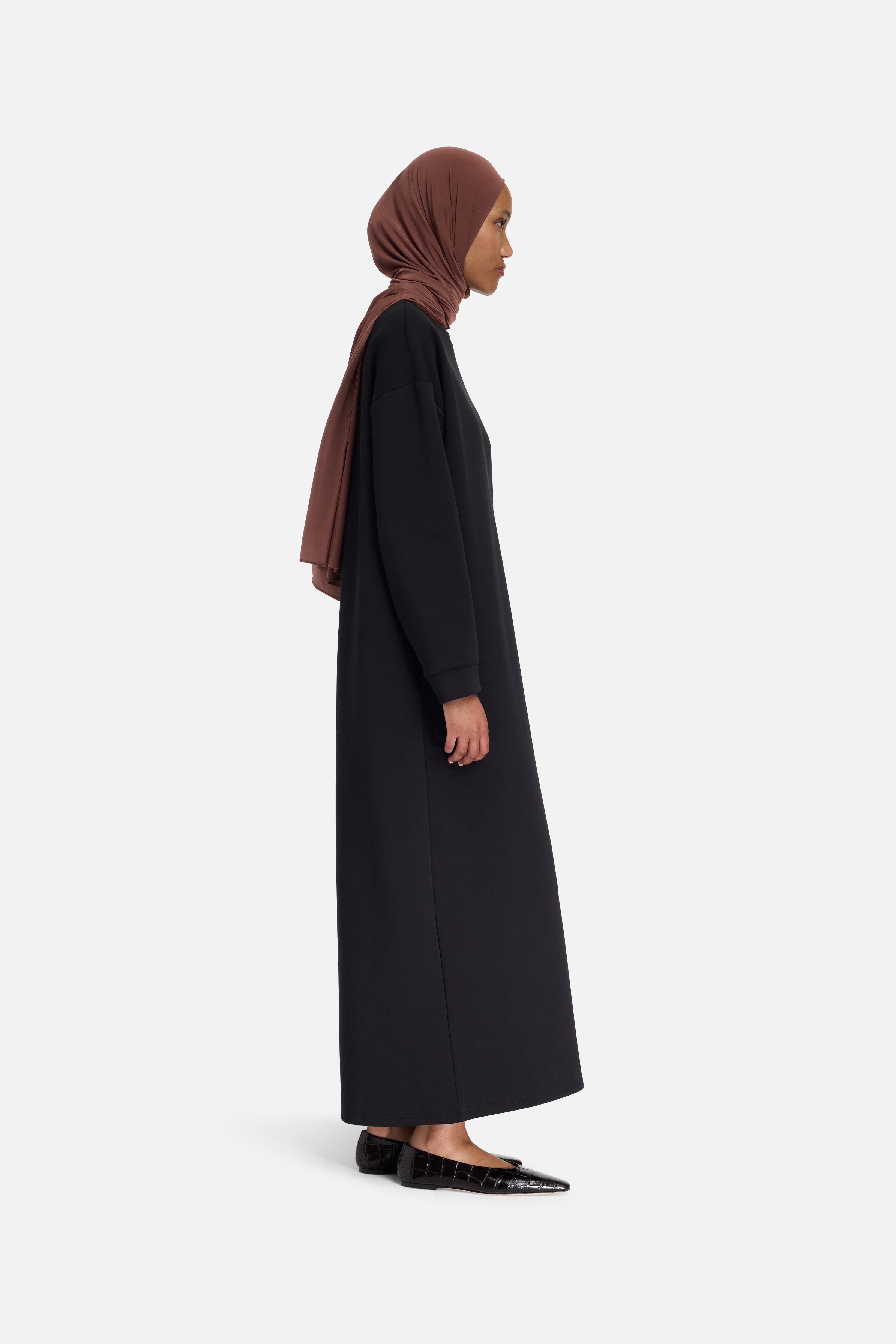 Comfy Sweater Dress | Black | MERRACHI Comfy Sweater Dress | Black | MERRACHI