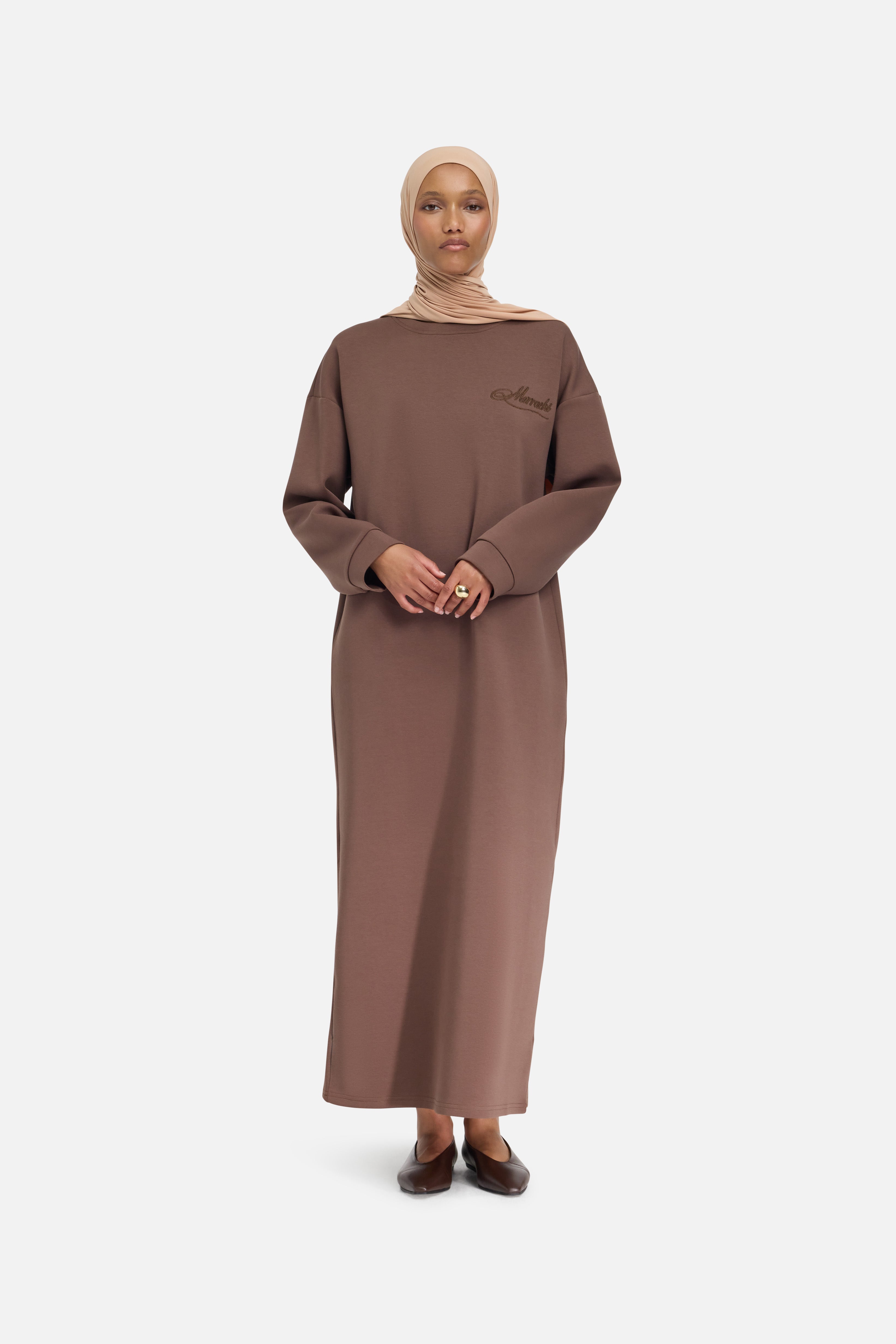 long brown sweater dress Comfy Sweater Dress | Chocolate