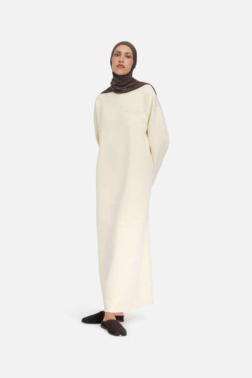 Comfy Sweater Dress | Cloud White