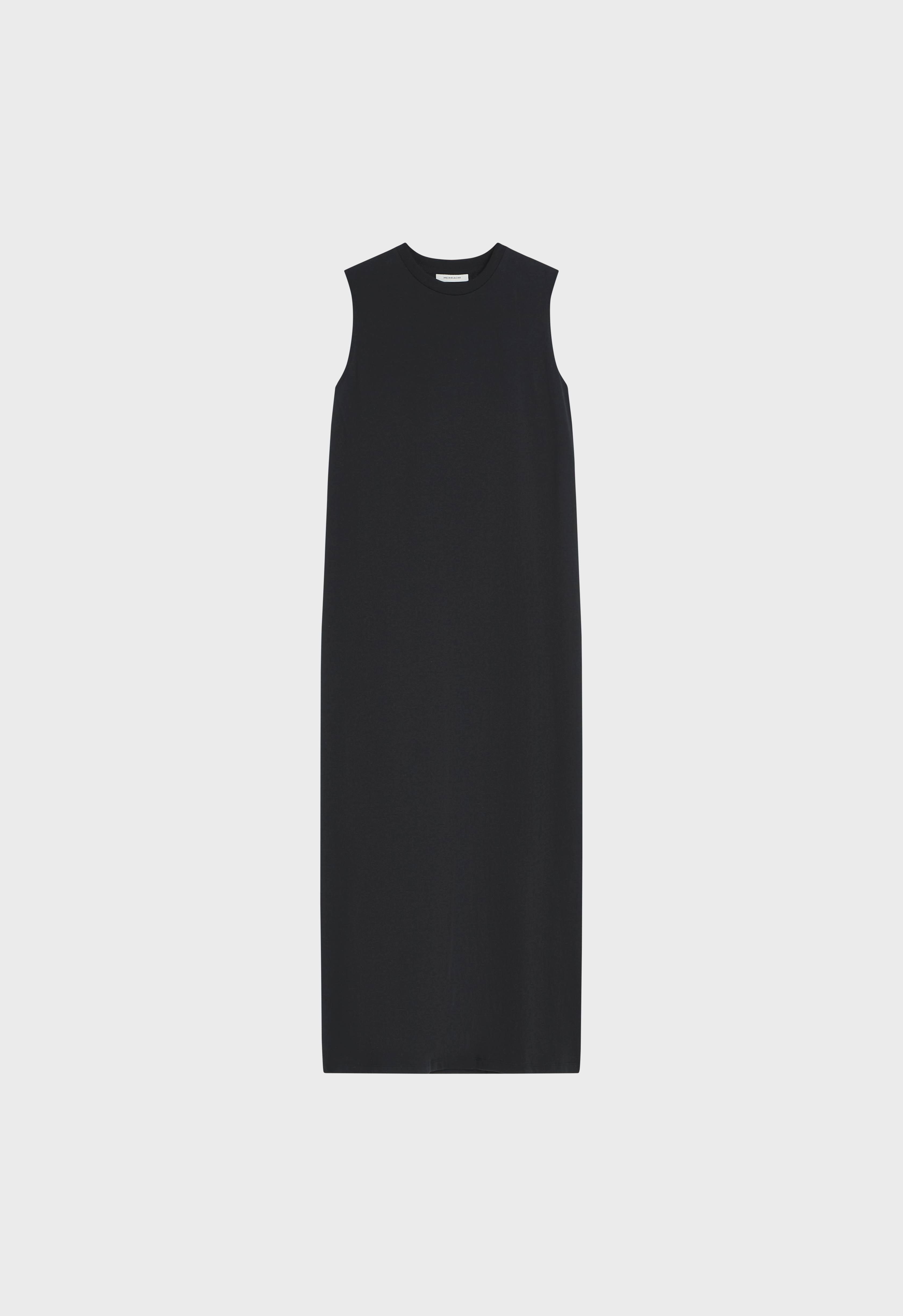 Cotton Sleeveless Dress | Black