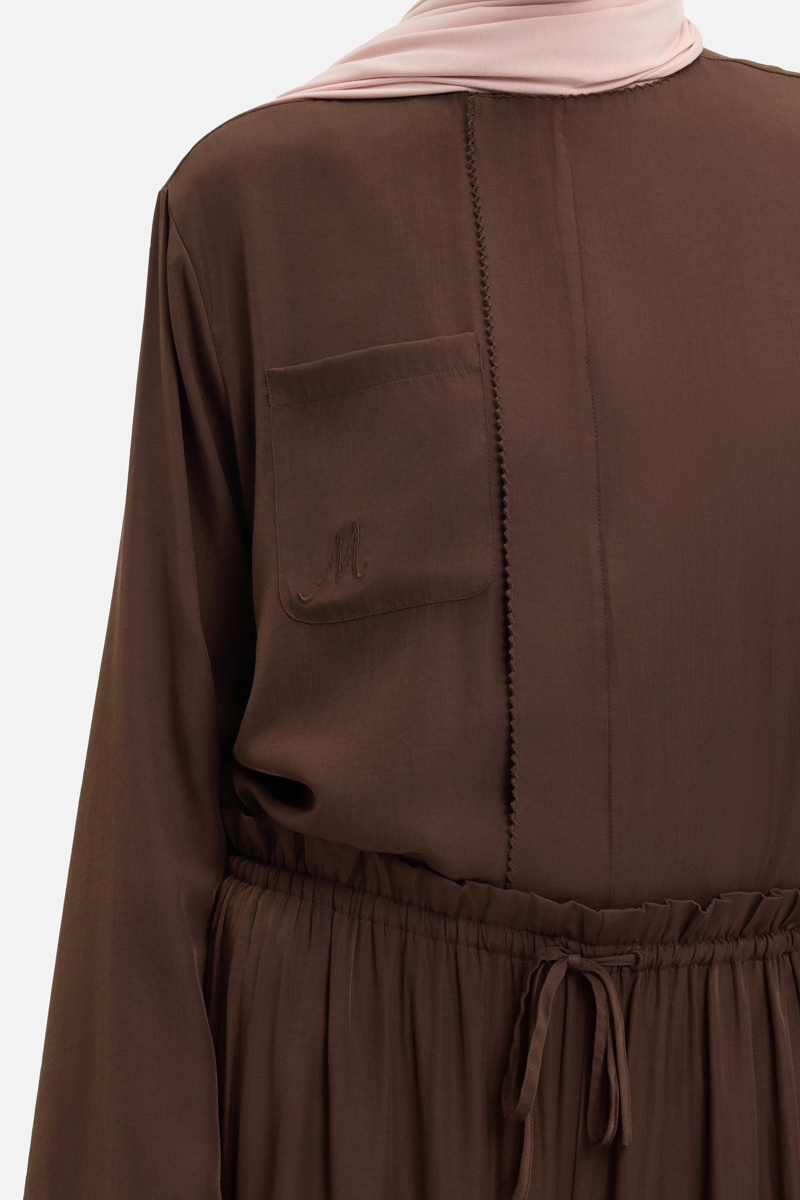 Crossover Collar Blouse | Burnt Mocha